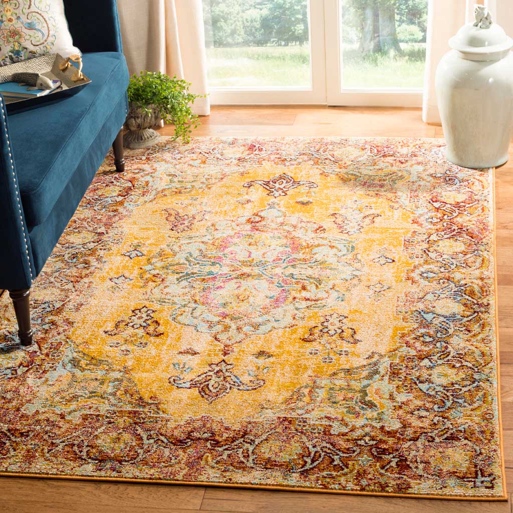 Savannah Yellow/Orange Area Rug - Image 4