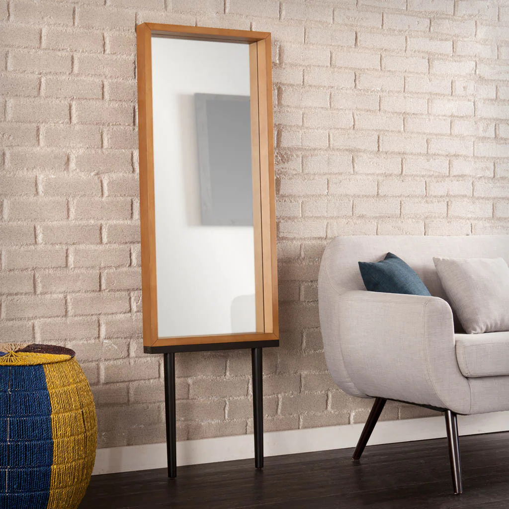 Sawa Leaning Mirror Weathered Gray - Image 3