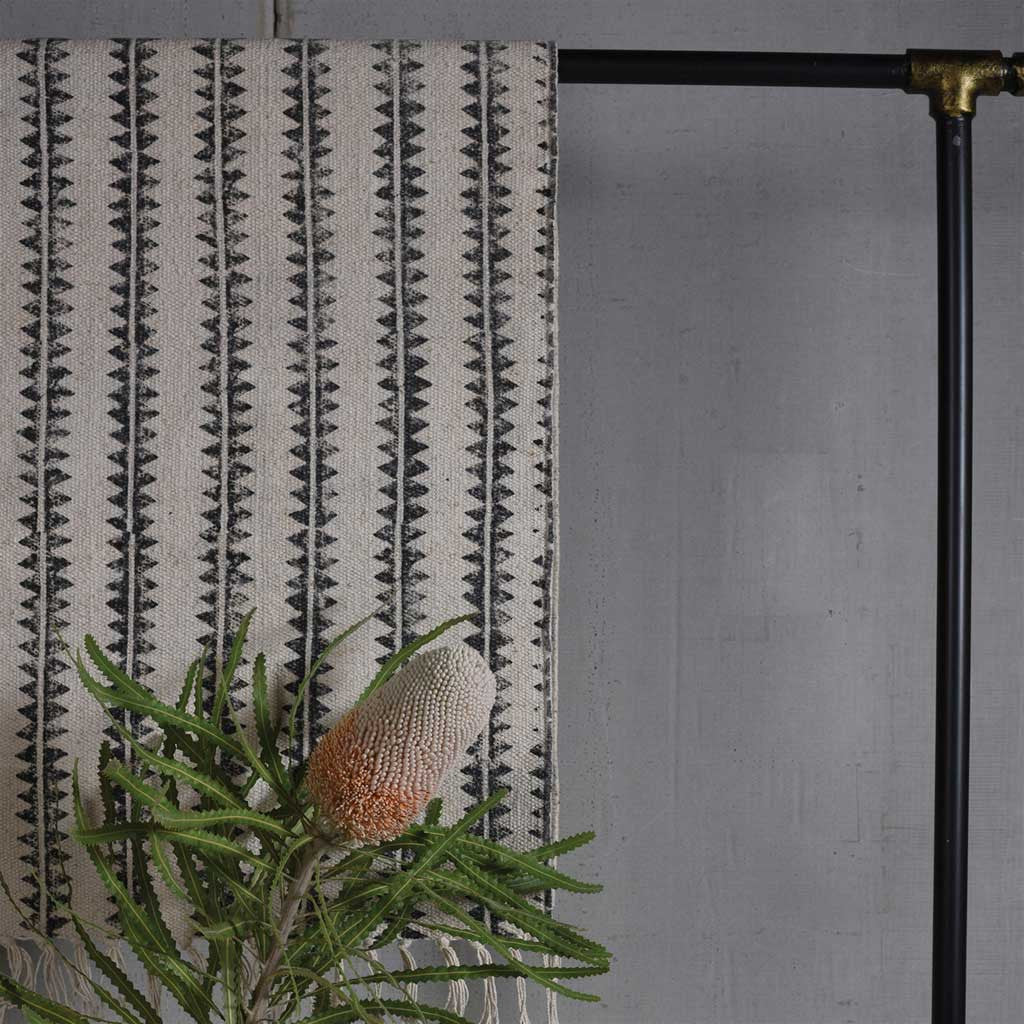 Sawtooth Stripe Block Print Area Rug - Image 4