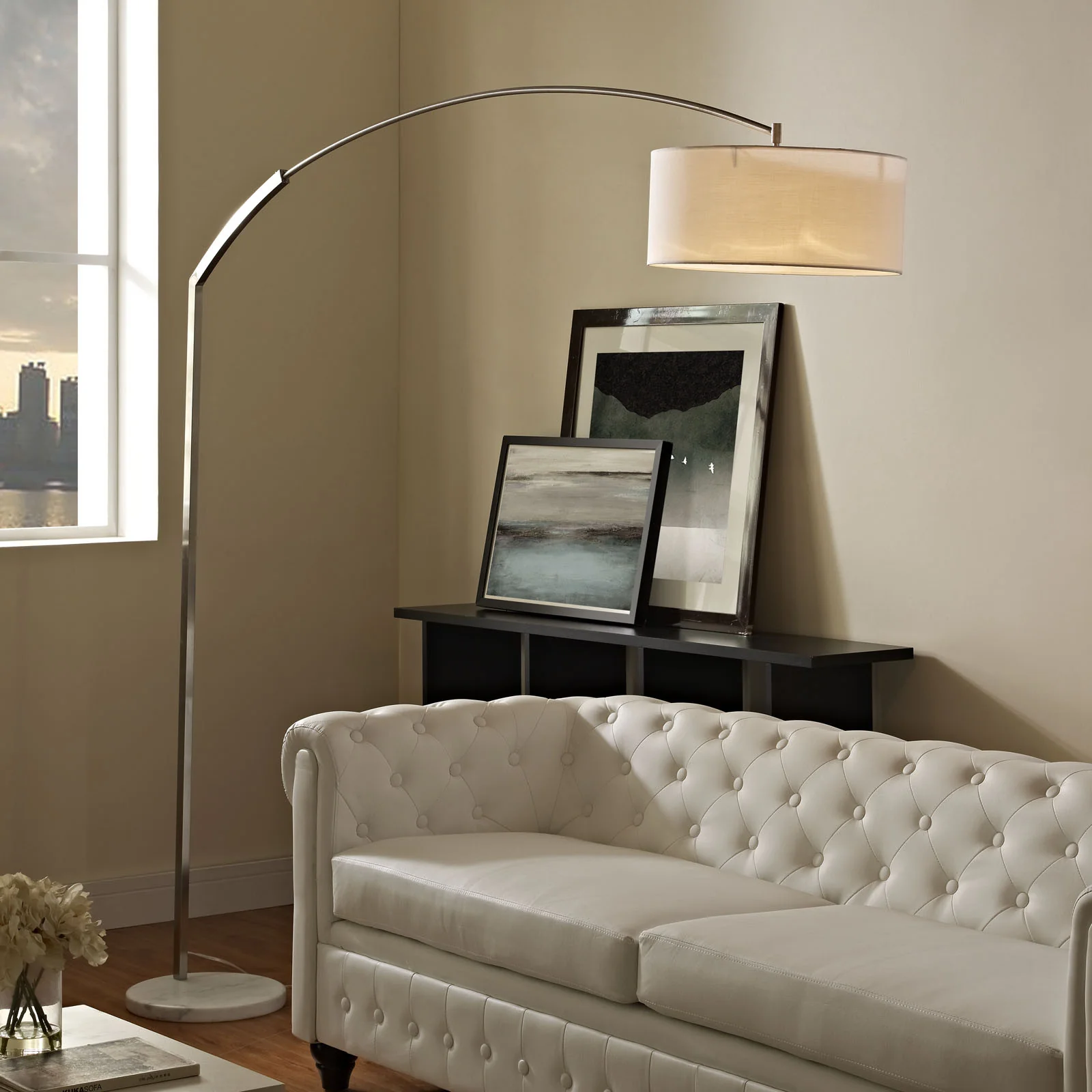 Scenic Marble Floor Lamp White - Image 4