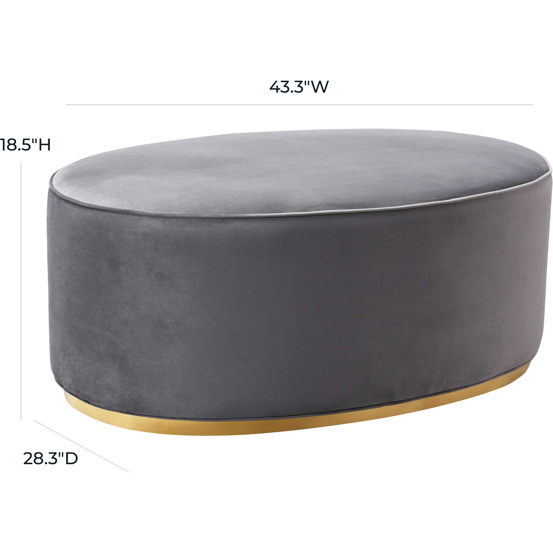 Scoop Ottoman Gray - Image 3