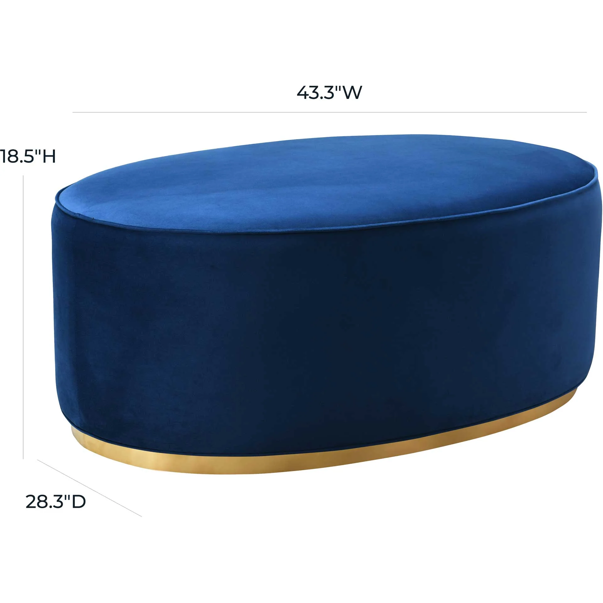 Scoop Ottoman Navy - Image 3