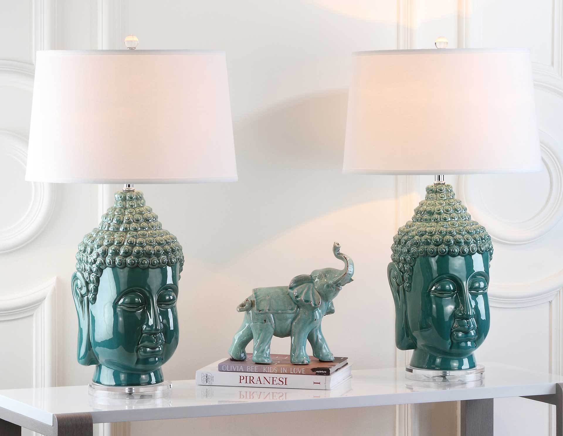 Sean Buddha Table Lamp Blue (Set of 2) - Image 3