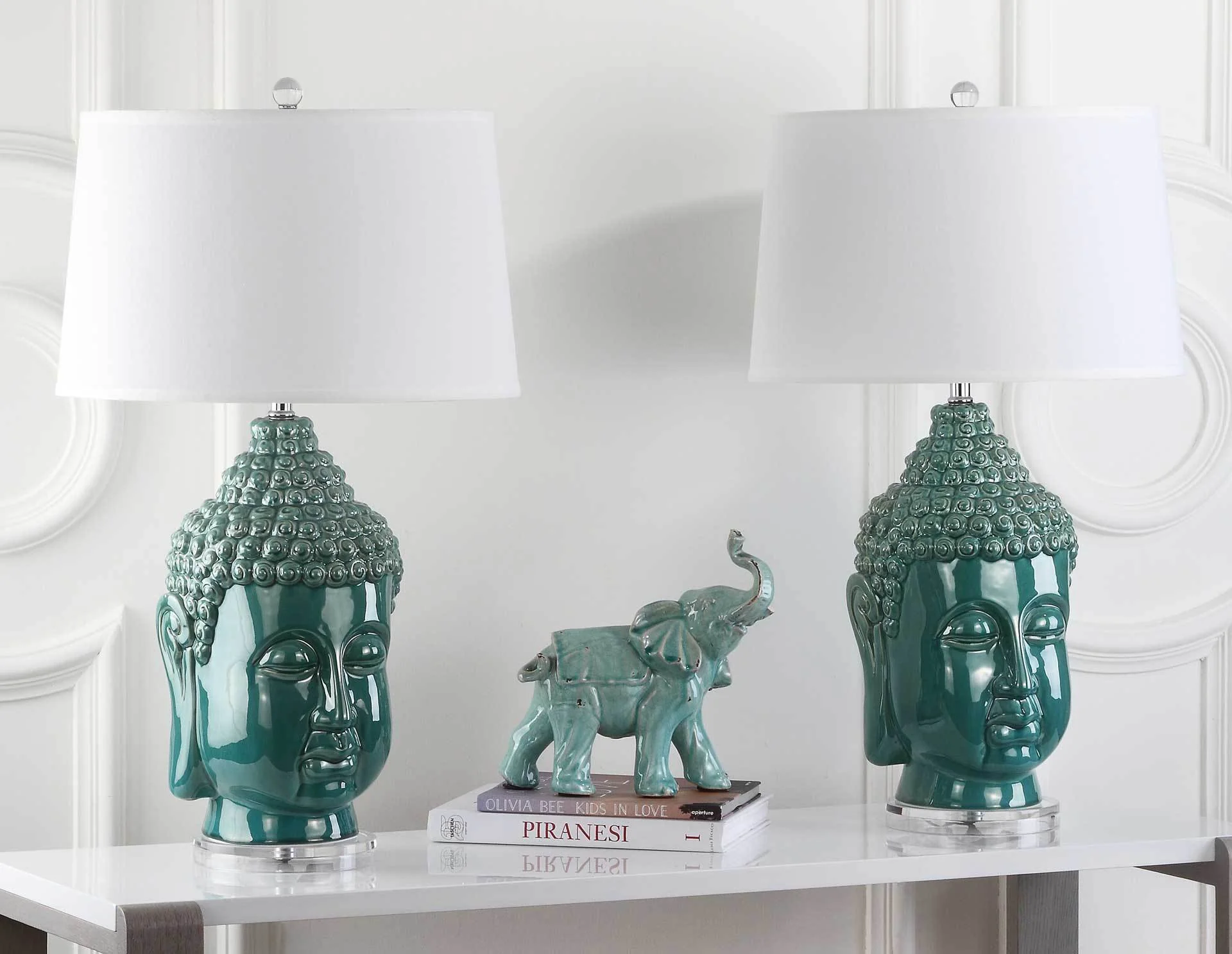 Sean Buddha Table Lamp Blue (Set of 2) - Image 4