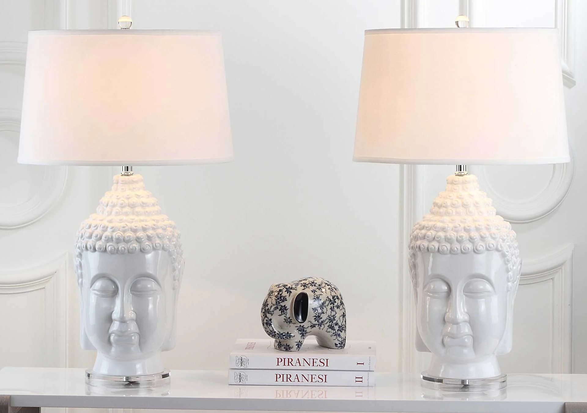 Sean Buddha Table Lamp White (Set of 2) - Image 3