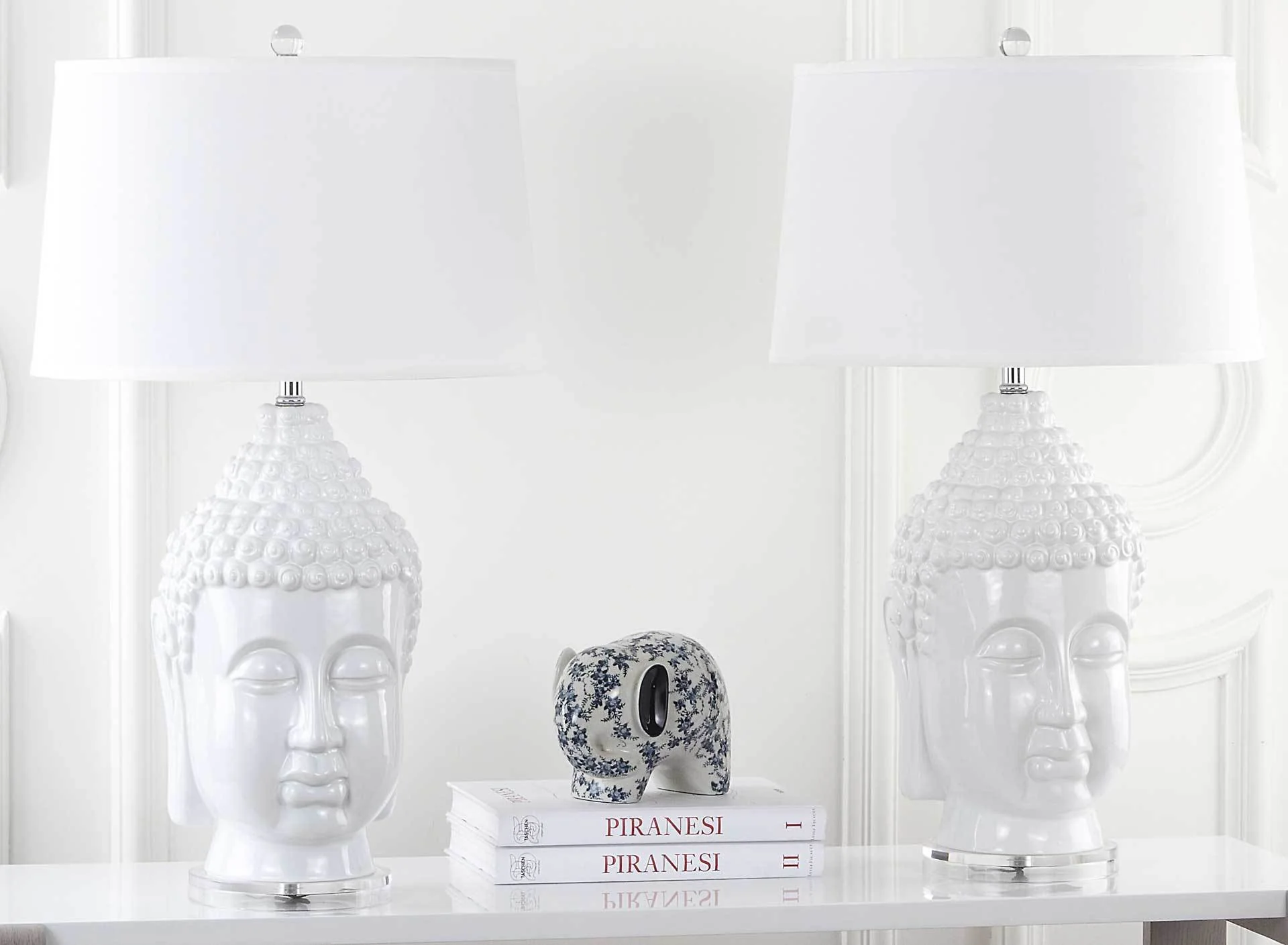 Sean Buddha Table Lamp White (Set of 2) - Image 4