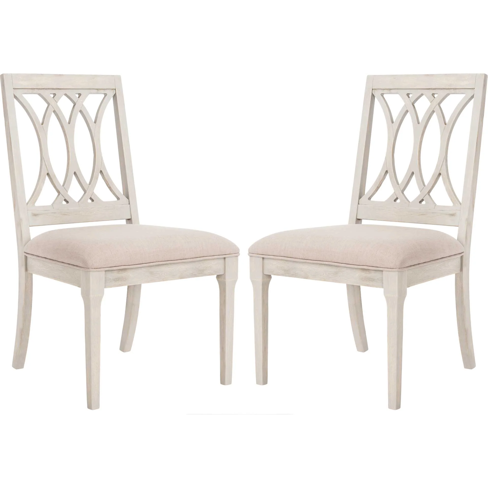 Seaside Linen Side Chair Taupe/Rustic Gray (Set of 2) - Image 2