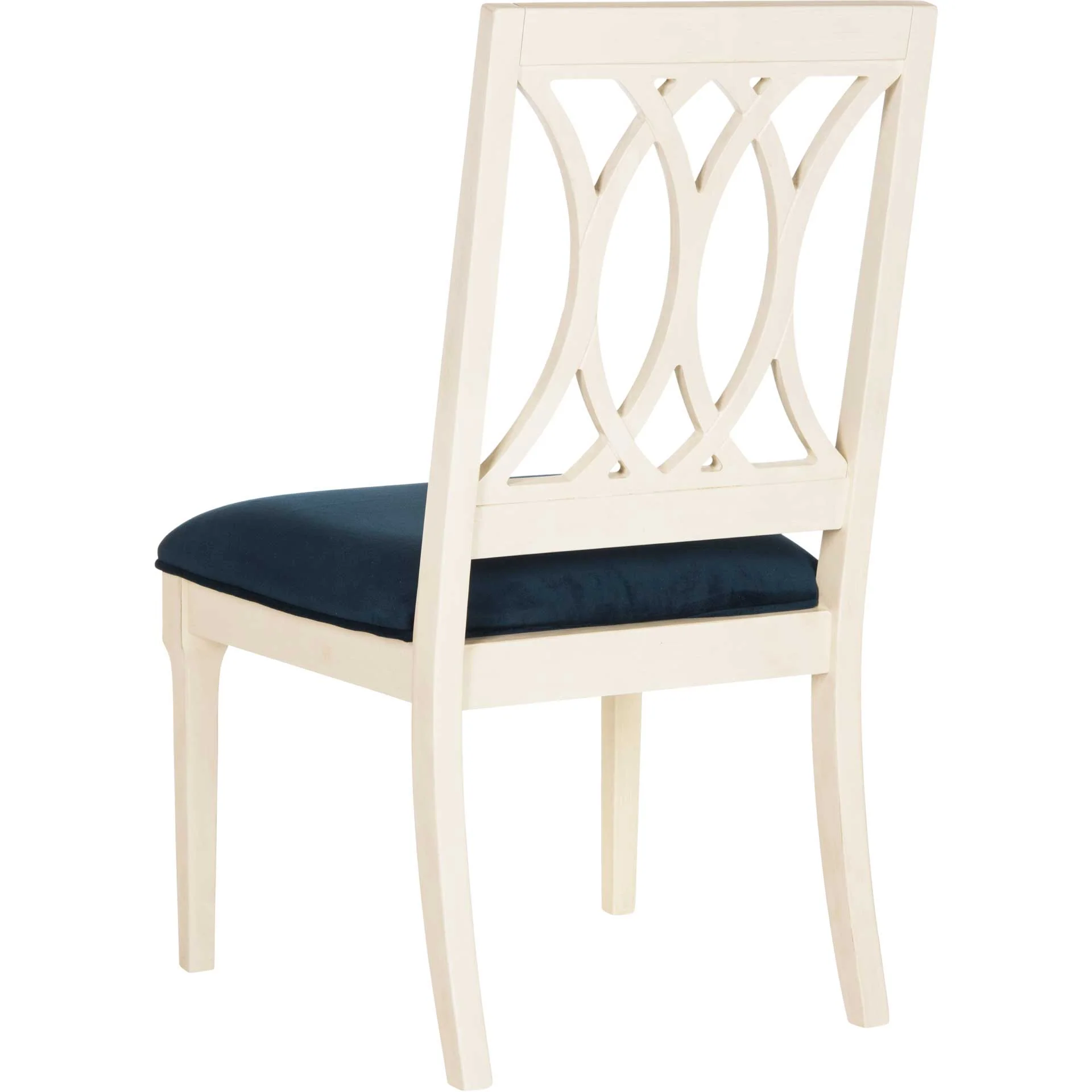 Seaside Velvet Side Chair Navy/Antique White (Set of 2) - Image 5