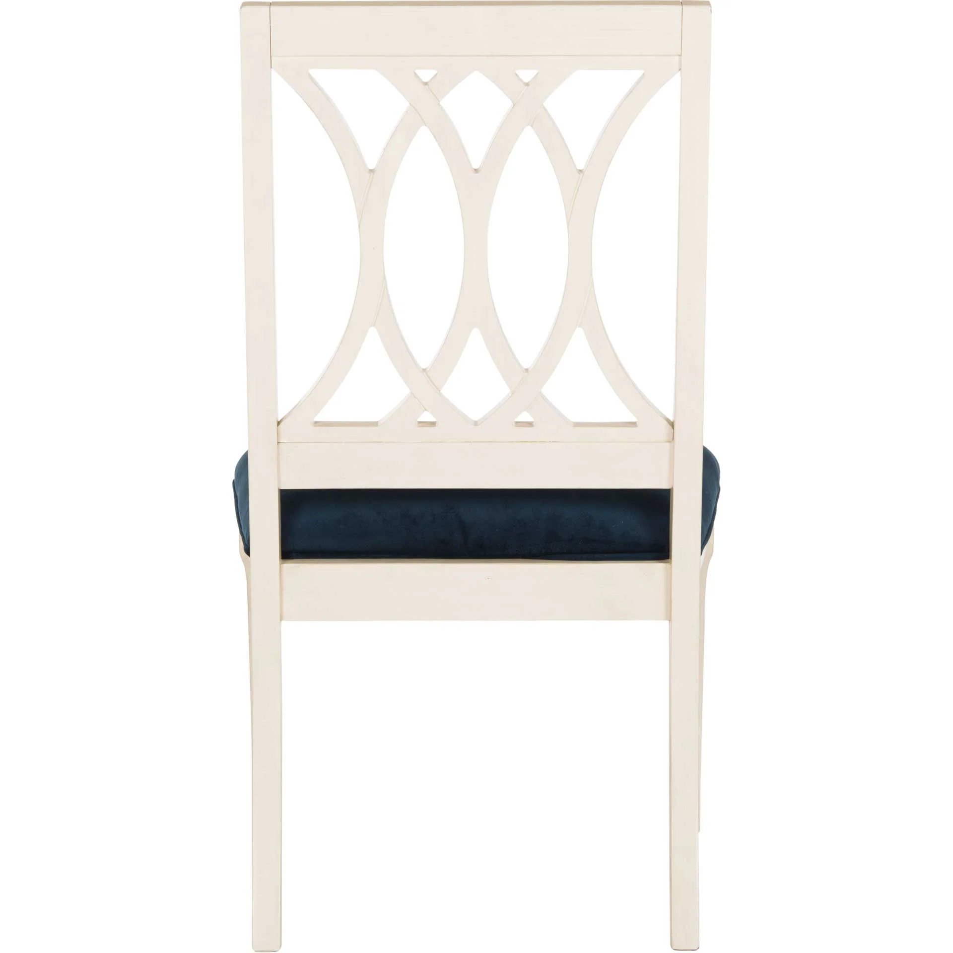Seaside Velvet Side Chair Navy/Antique White (Set of 2) - Image 6