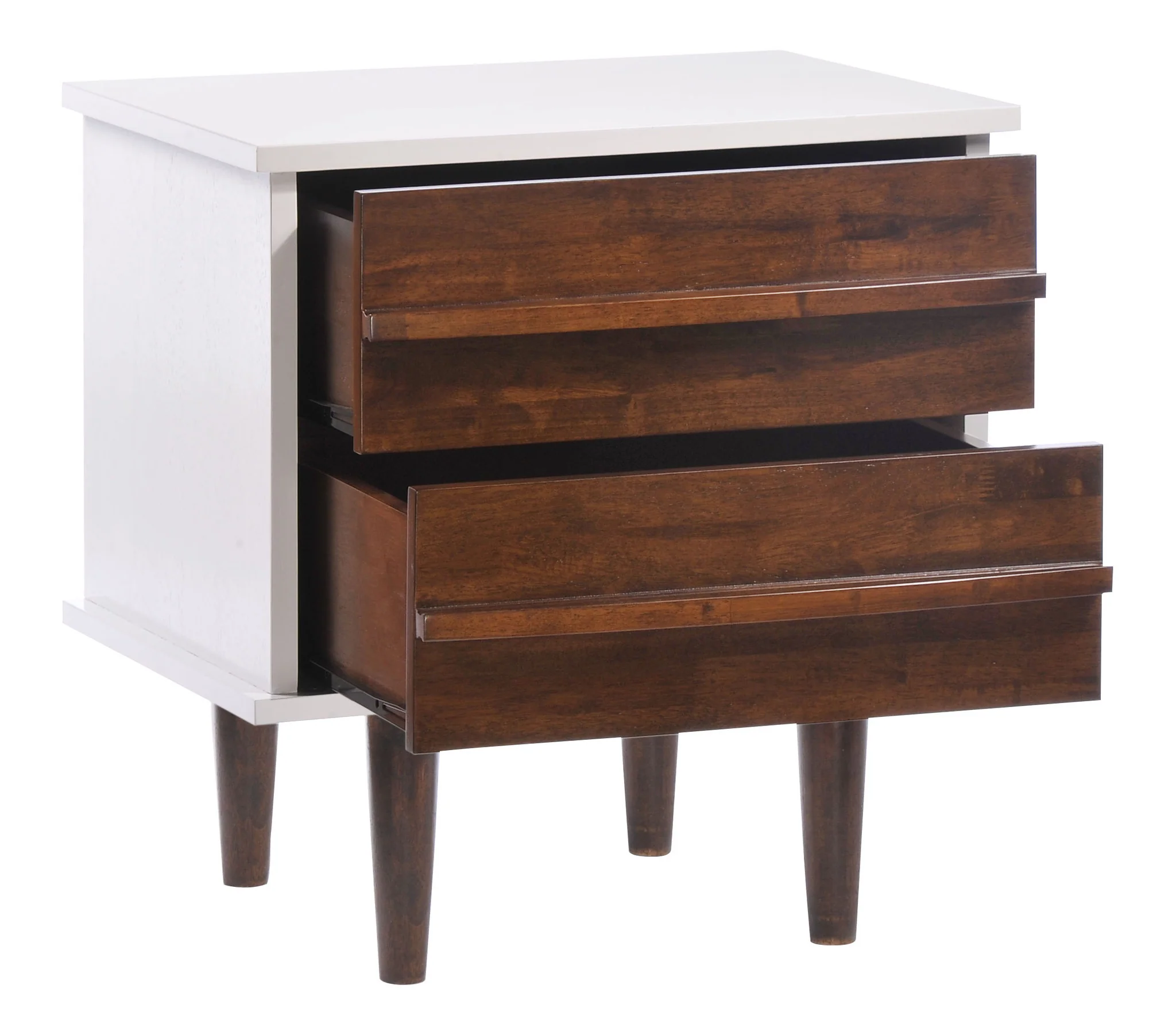 Seaton Night Stand Walnut & White - Image 3