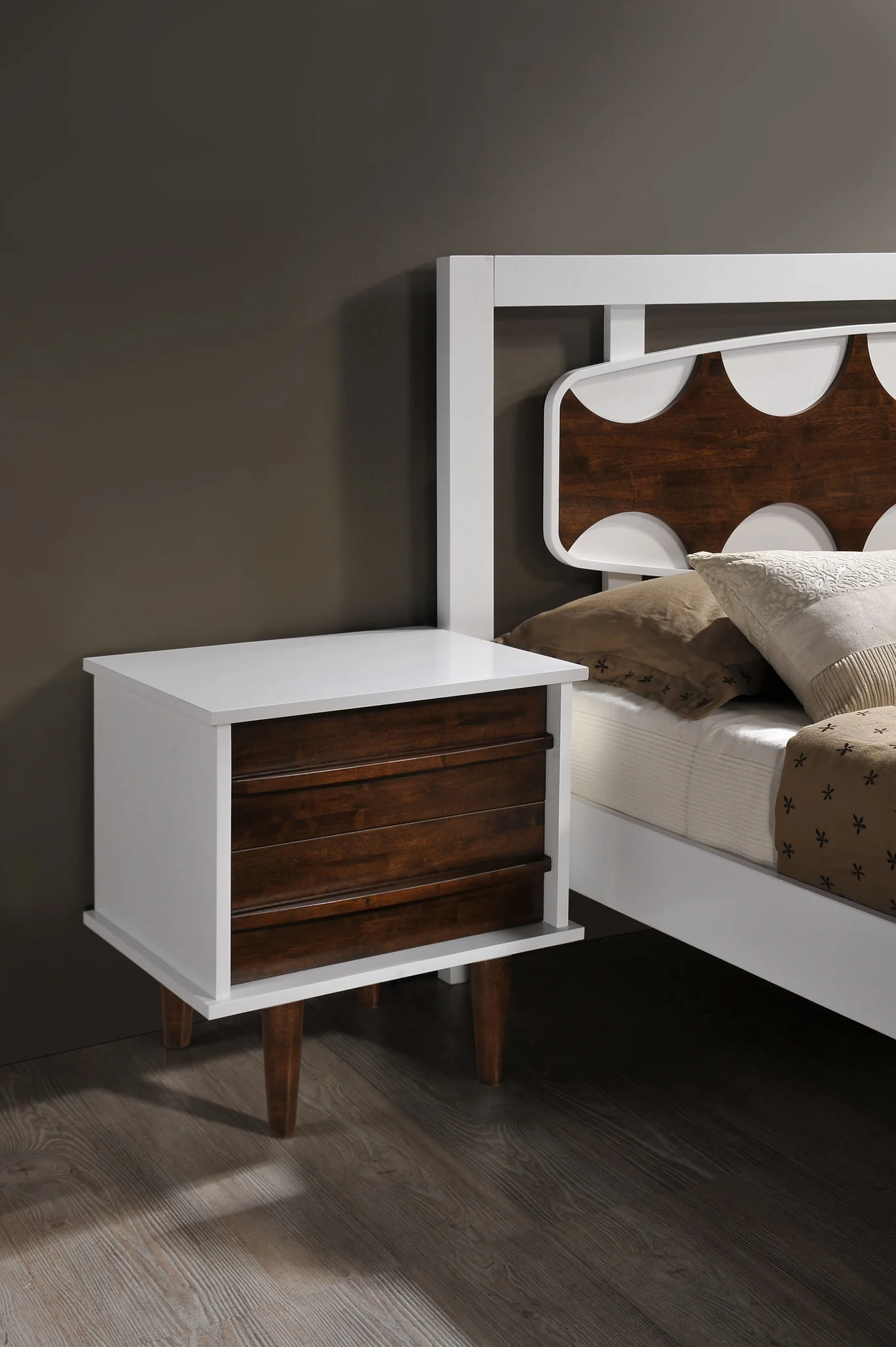 Seaton Night Stand Walnut & White - Image 5