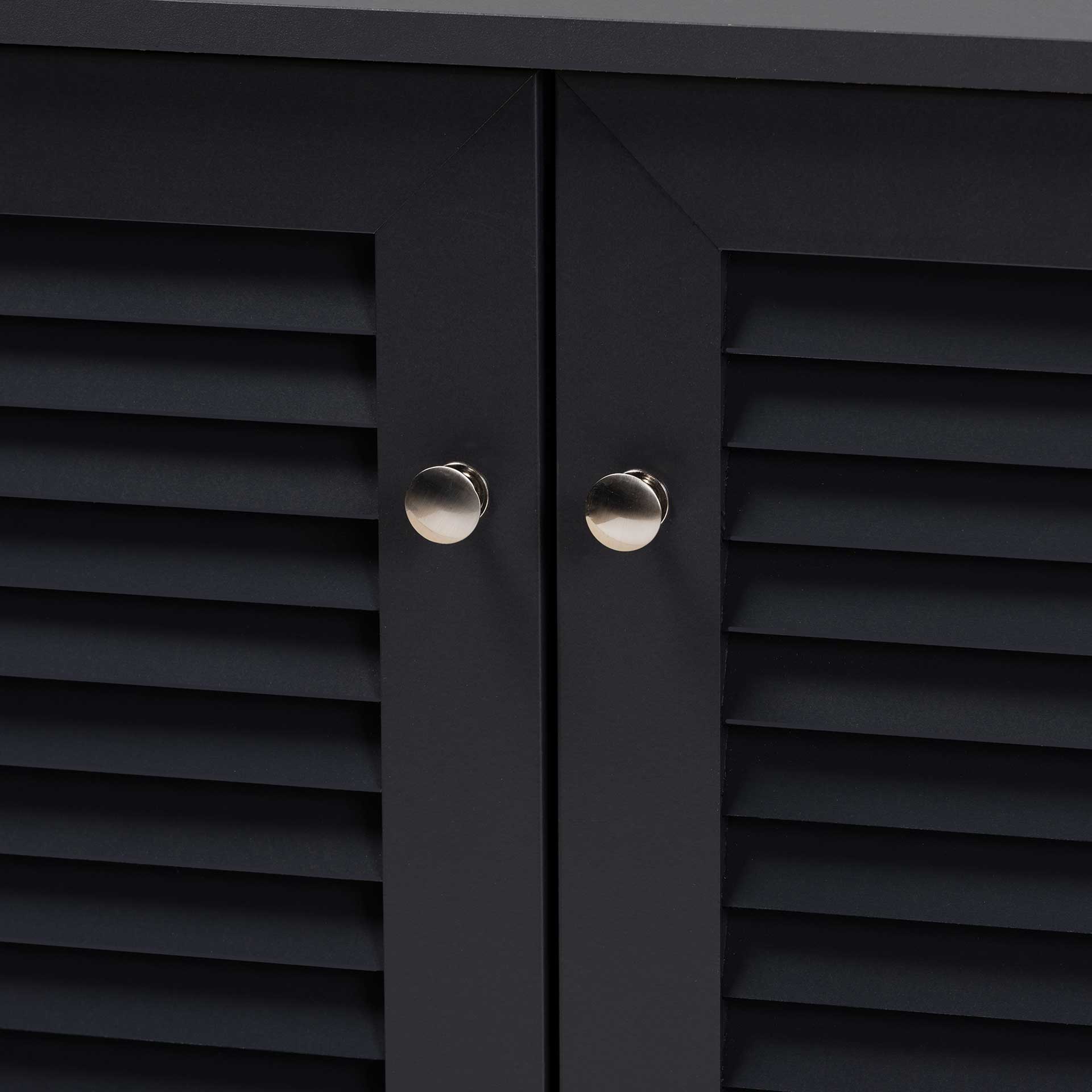 Seattle 8-Shelf Wood Shoe Cabinet Gray - Image 4