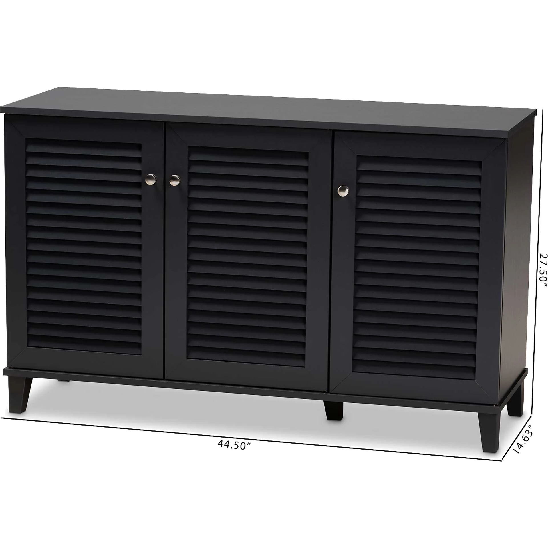 Seattle 8-Shelf Wood Shoe Cabinet Gray - Image 6