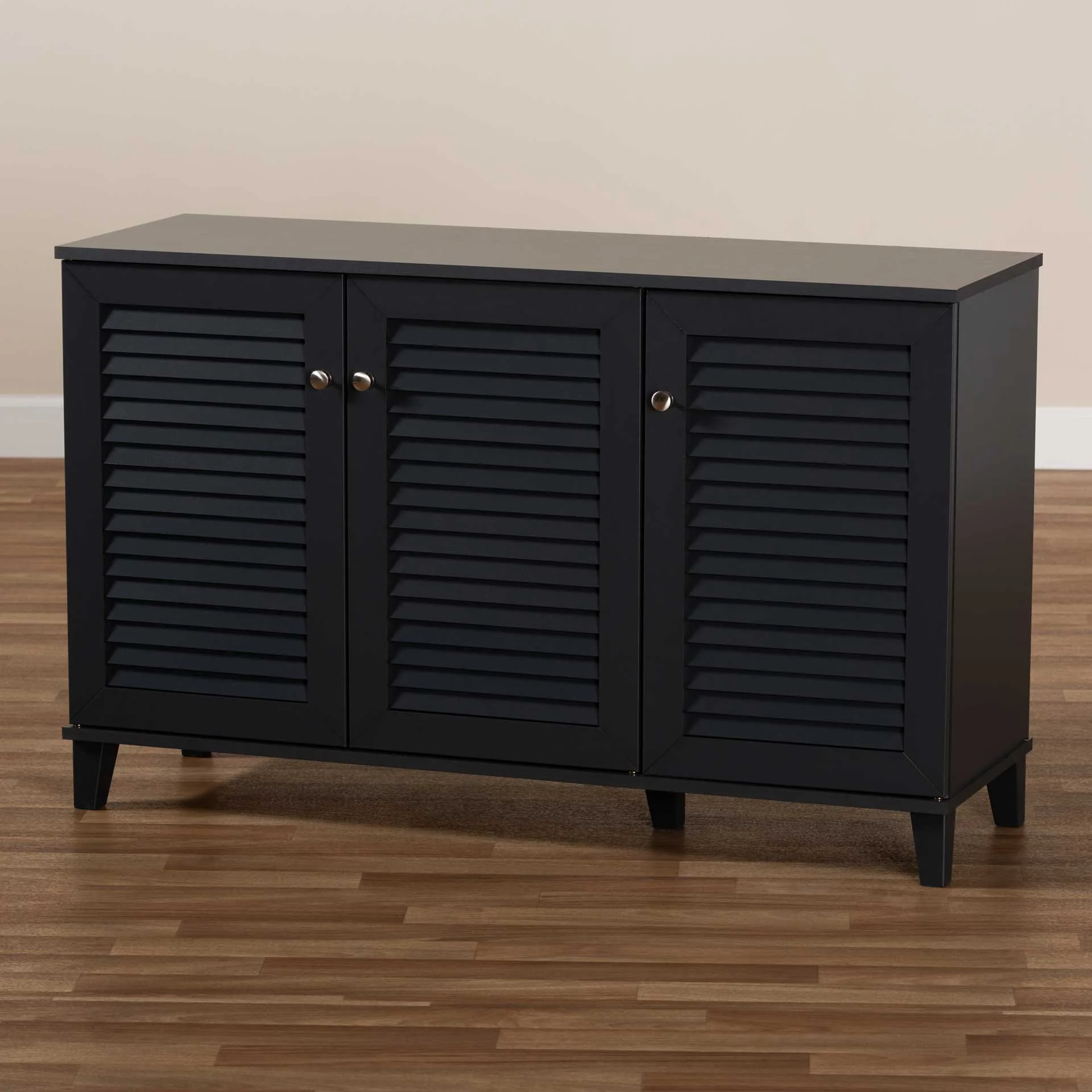 Seattle 8-Shelf Wood Shoe Cabinet Gray - Image 9