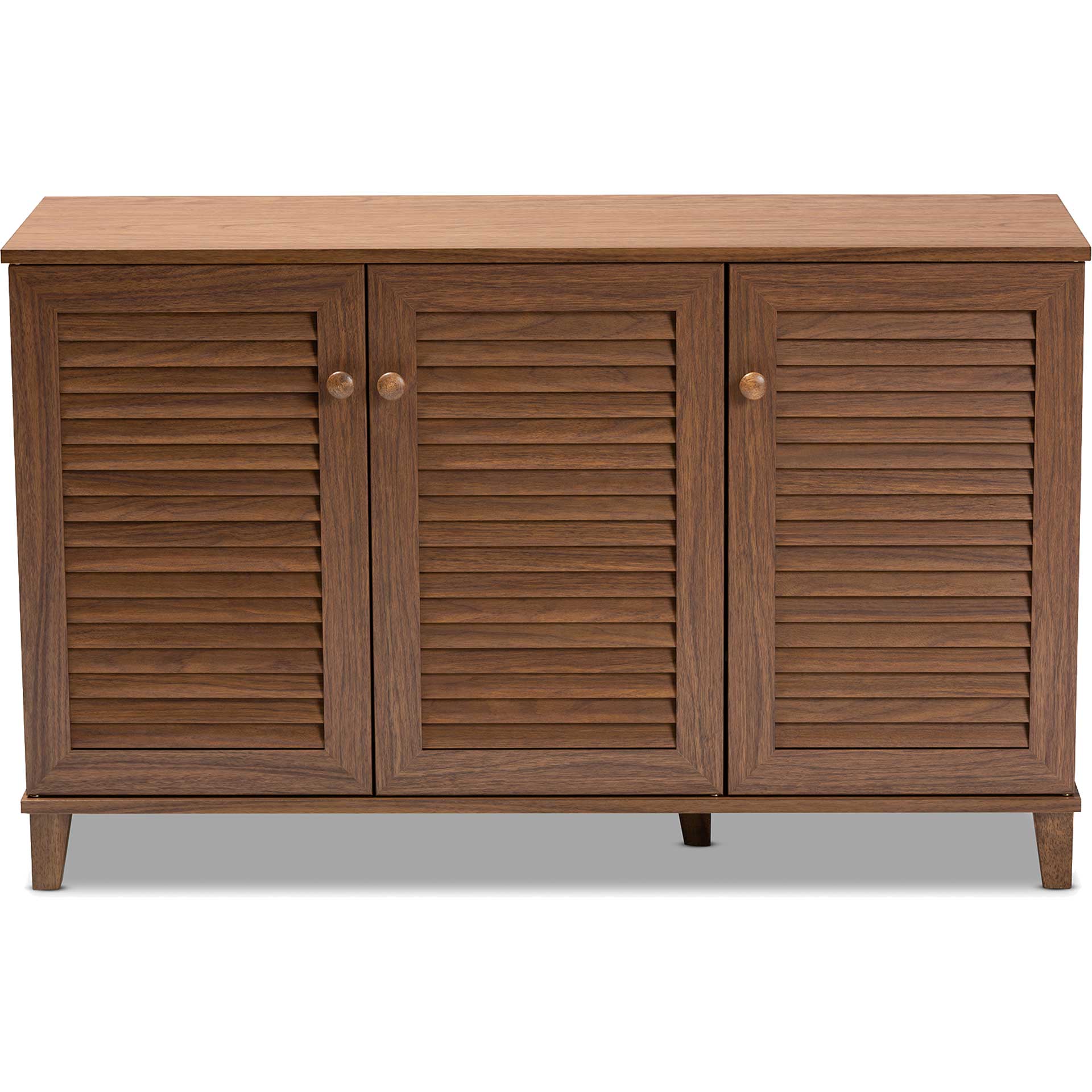 Seattle 8-Shelf Wood Shoe Cabinet Walnut - Image 2