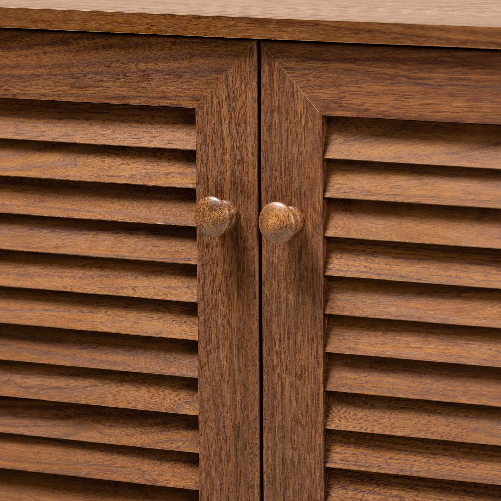 Seattle 8-Shelf Wood Shoe Cabinet Walnut - Image 5