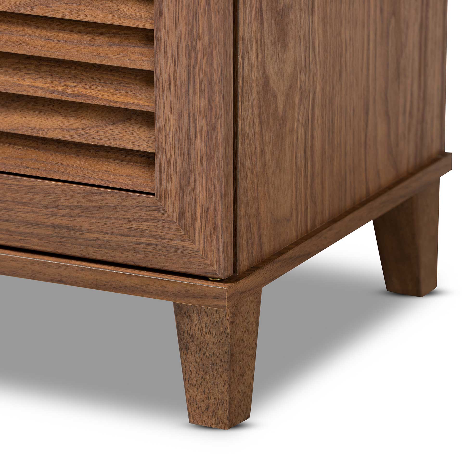 Seattle 8-Shelf Wood Shoe Cabinet Walnut - Image 6