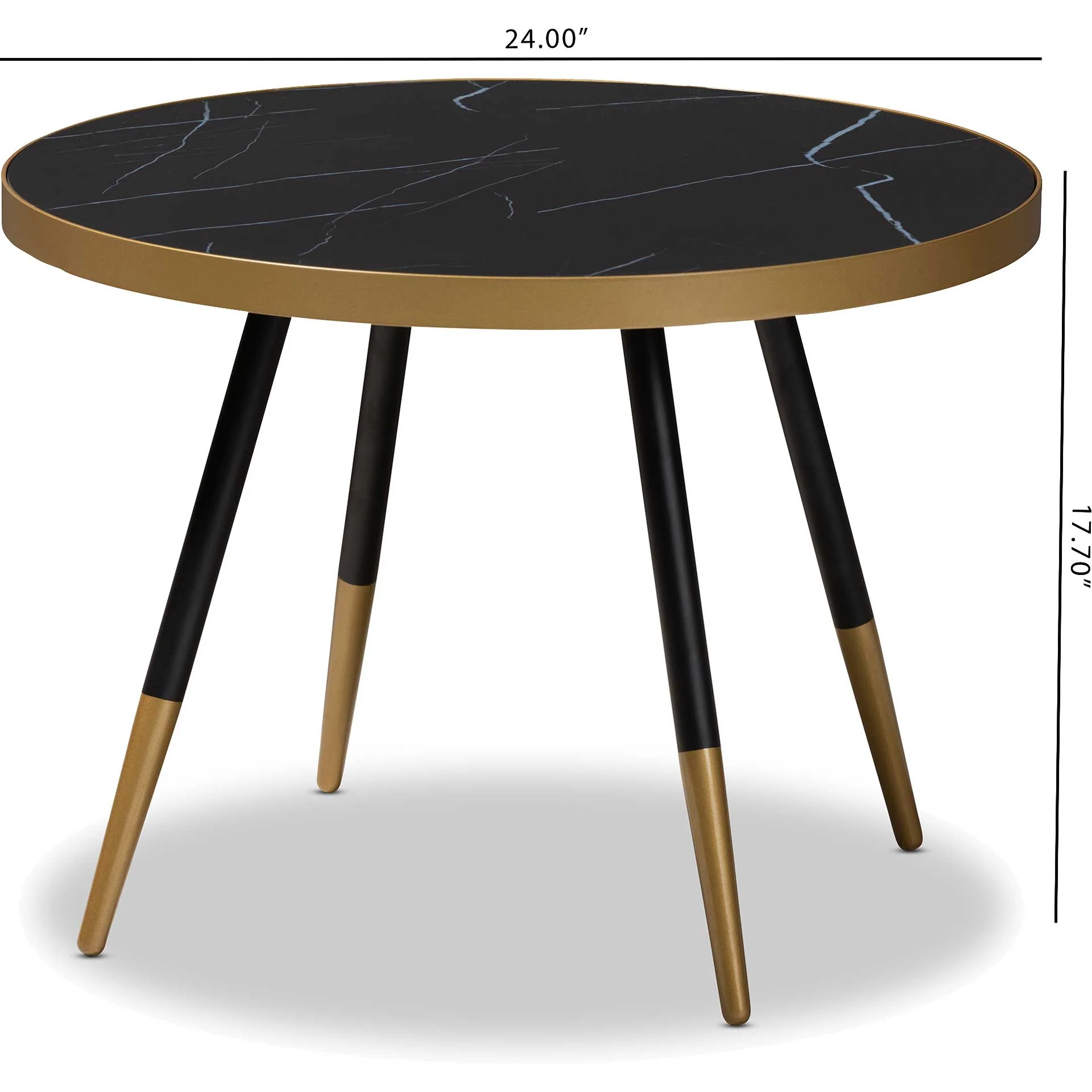 Seattle Marble/Metal Coffee Table Black/Gold - Image 5