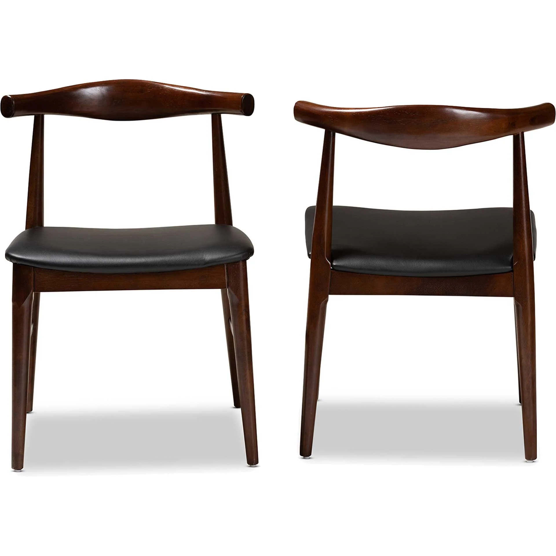 Seattle Wood Dining Chair Black/Walnut (Set of 2) - Image 3