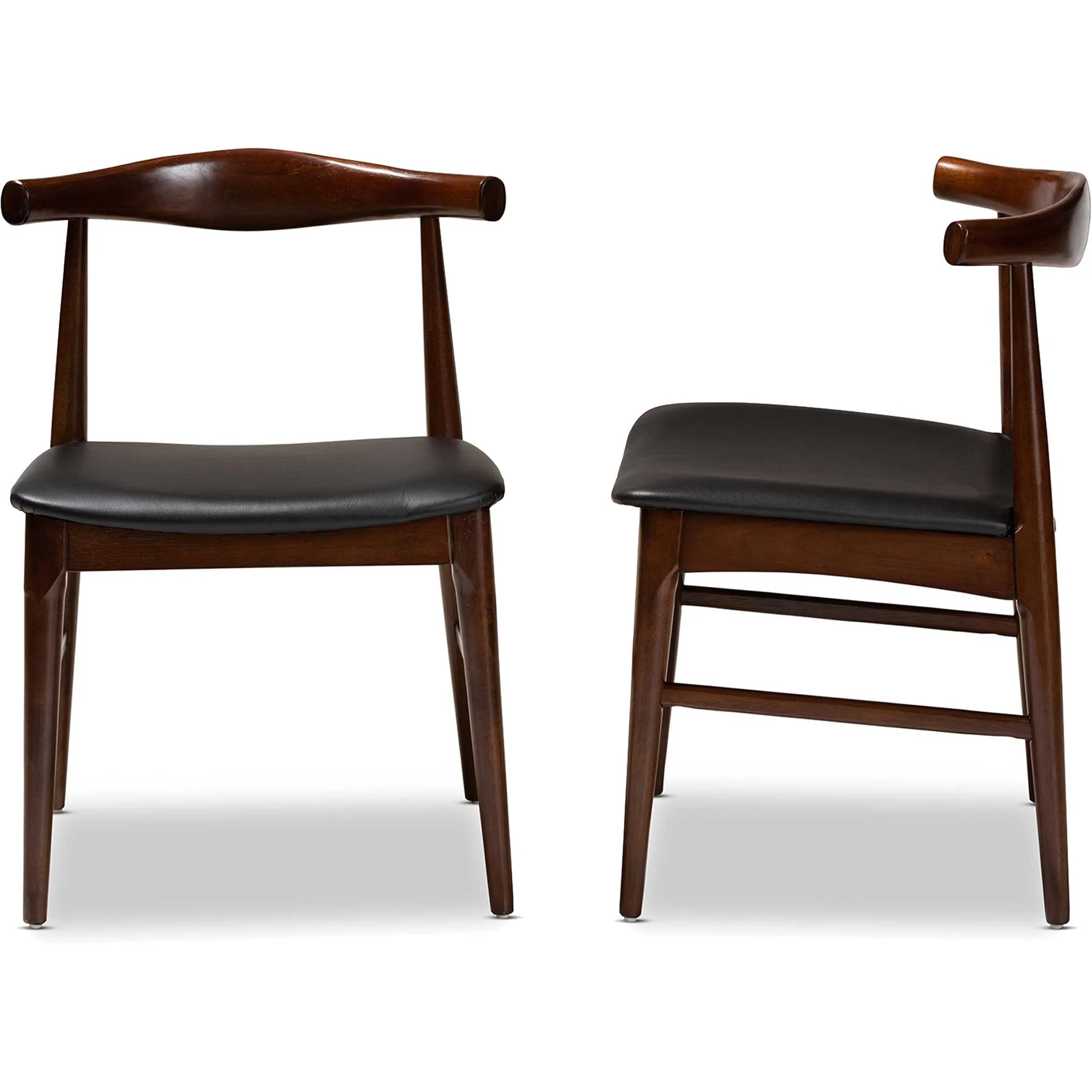 Seattle Wood Dining Chair Black/Walnut (Set of 2) - Image 4