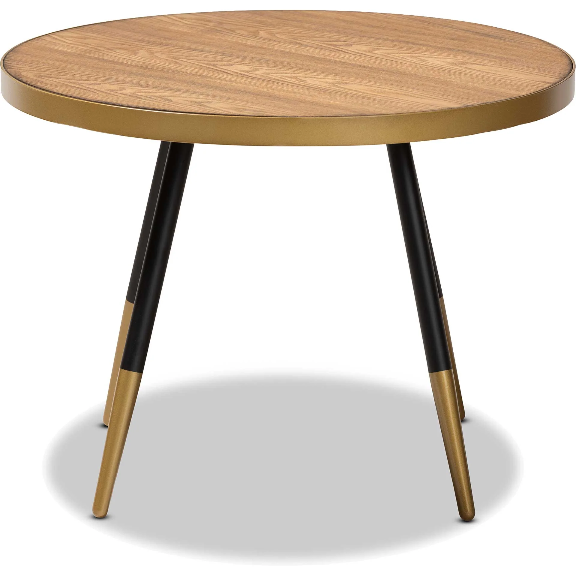 Seattle Wood/Metal Coffee Table Walnut/Black/Gold - Image 2