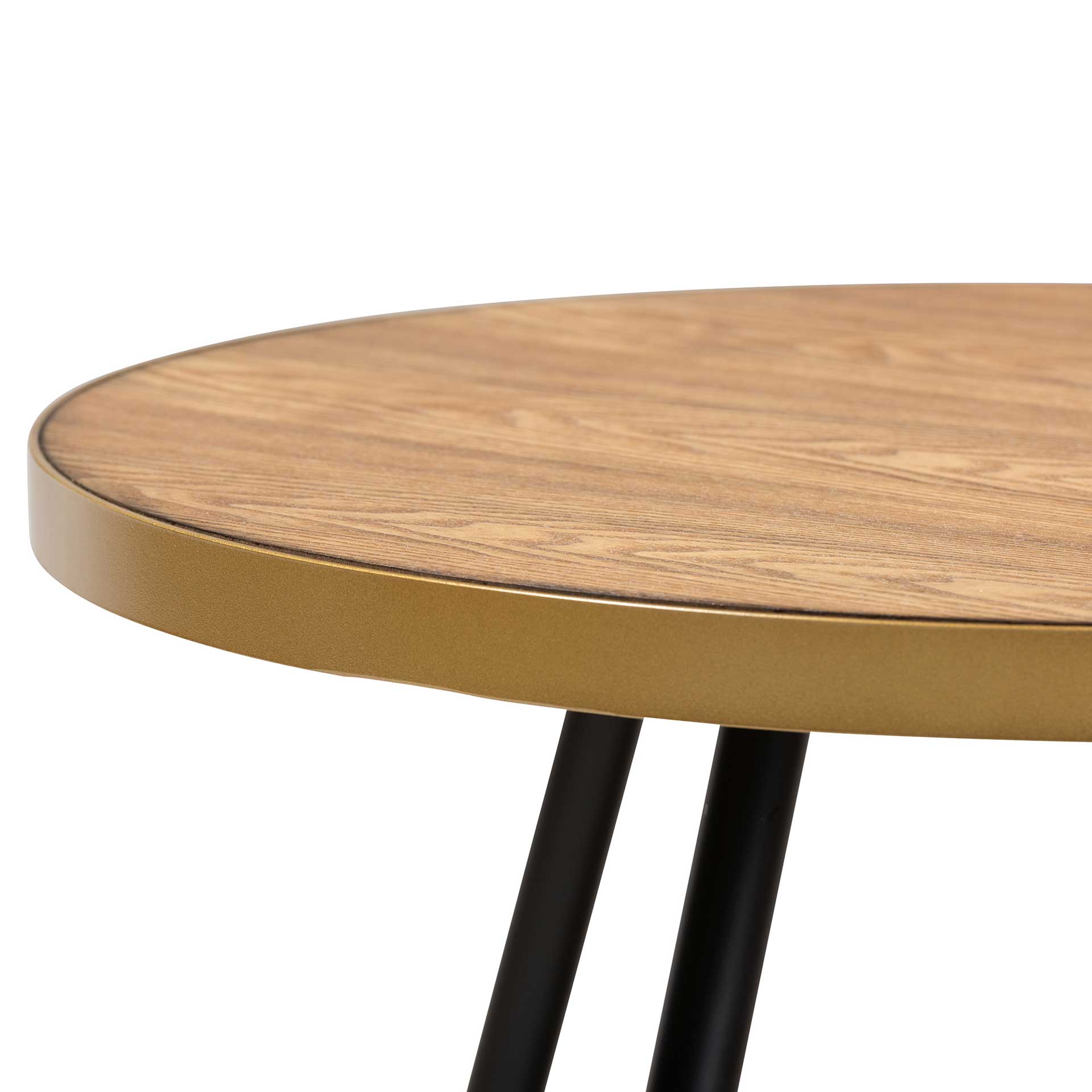 Seattle Wood/Metal Coffee Table Walnut/Black/Gold - Image 3