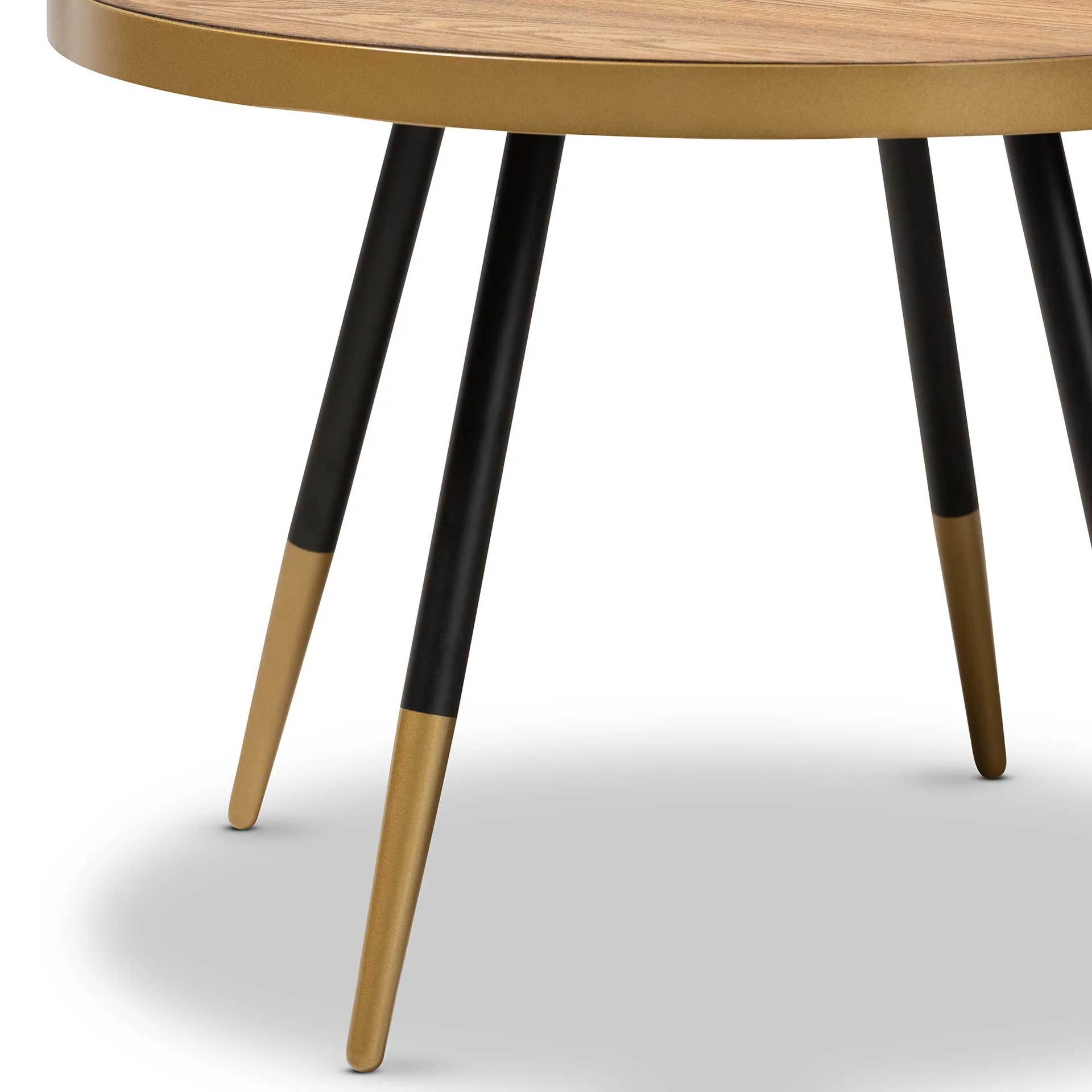 Seattle Wood/Metal Coffee Table Walnut/Black/Gold - Image 4