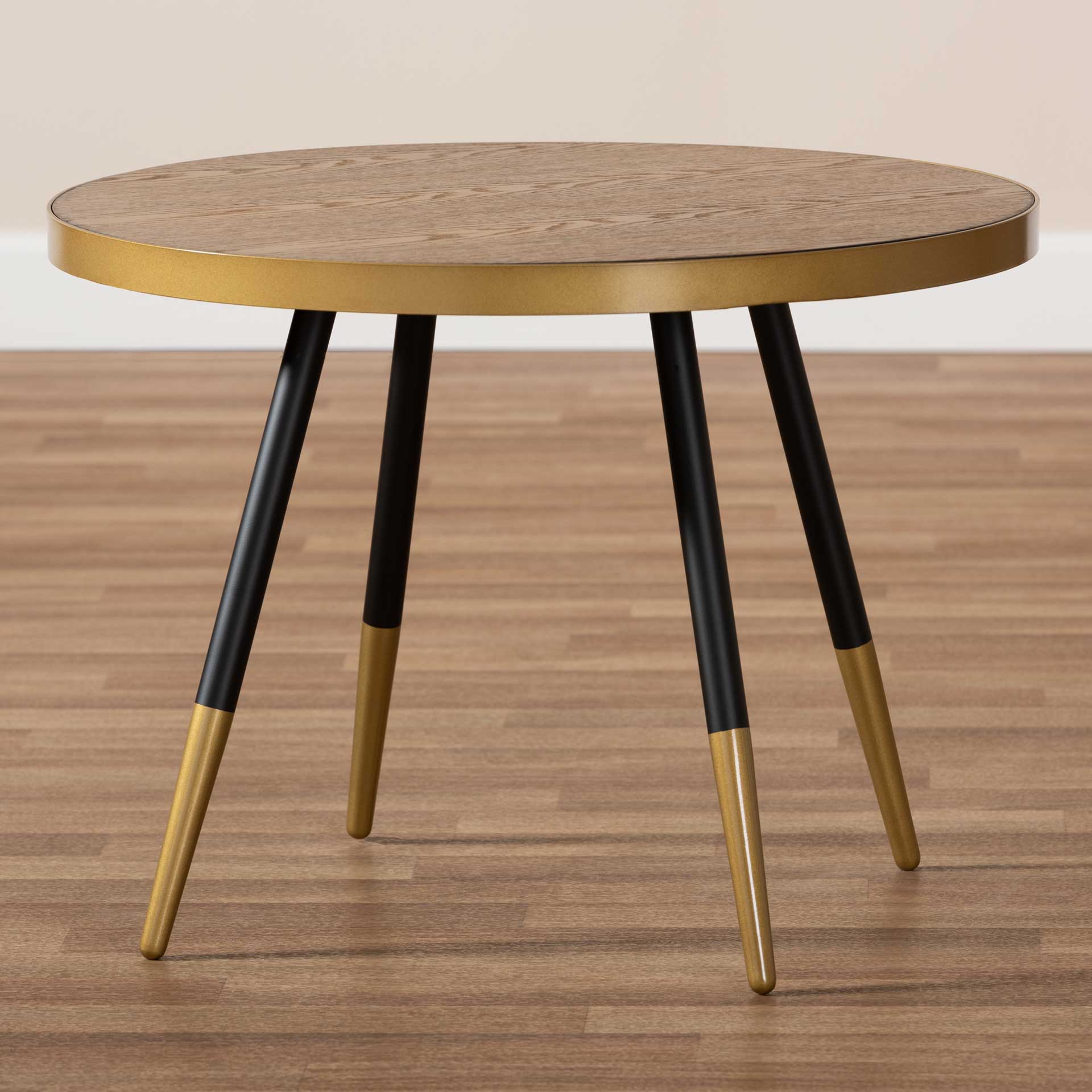 Seattle Wood/Metal Coffee Table Walnut/Black/Gold - Image 6