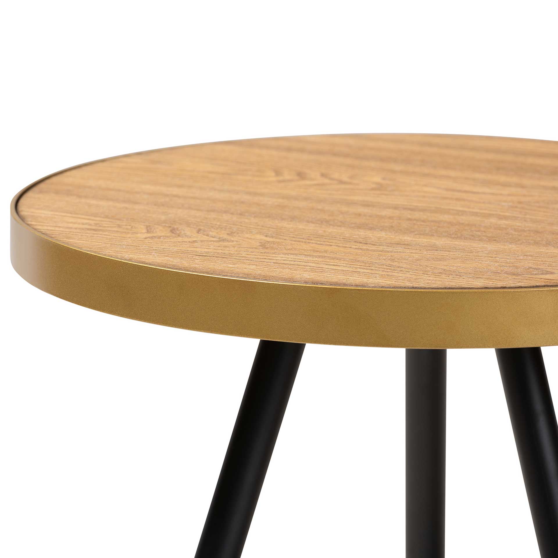 Seattle Wood/Metal End Table Walnut/Black/Gold - Image 2