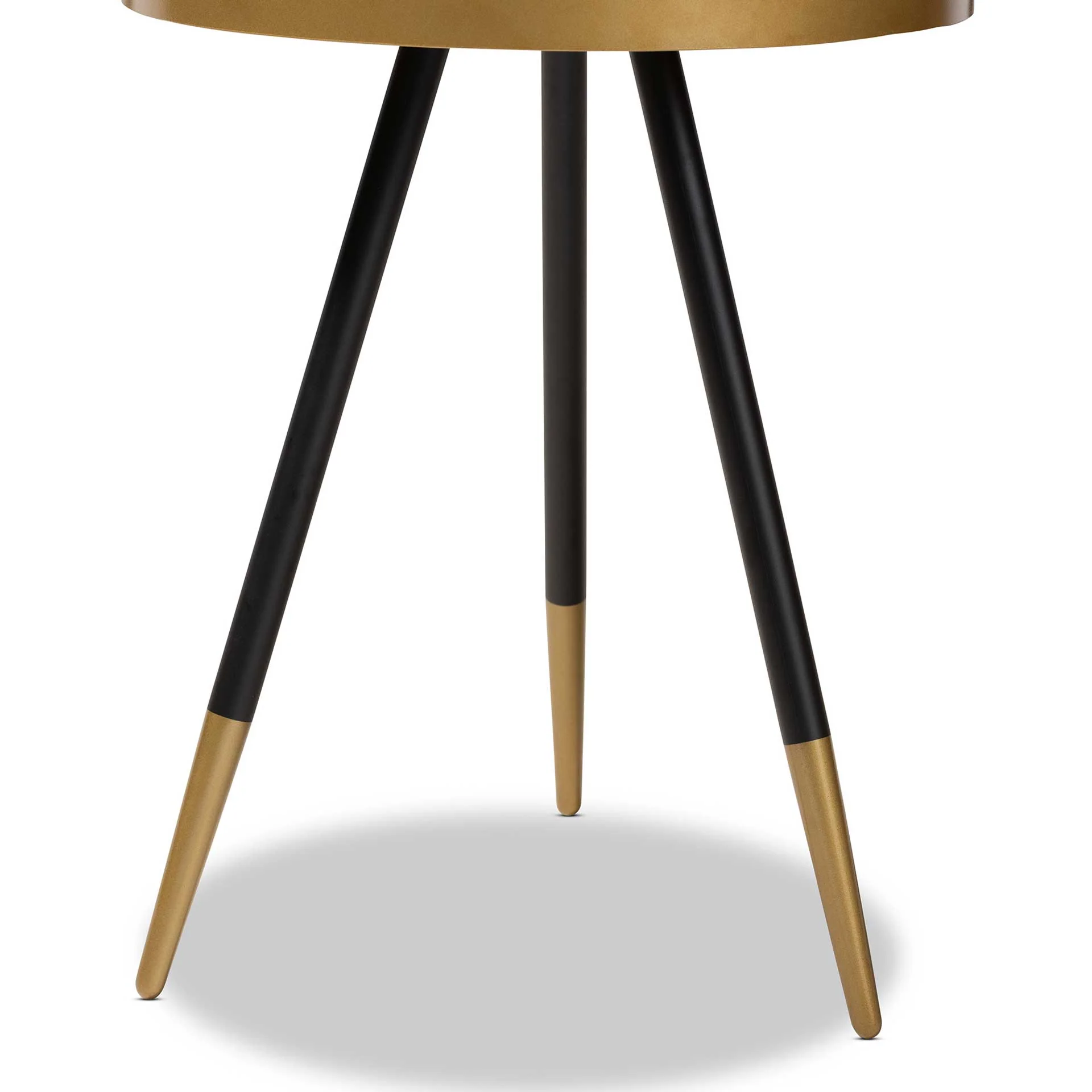 Seattle Wood/Metal End Table Walnut/Black/Gold - Image 3