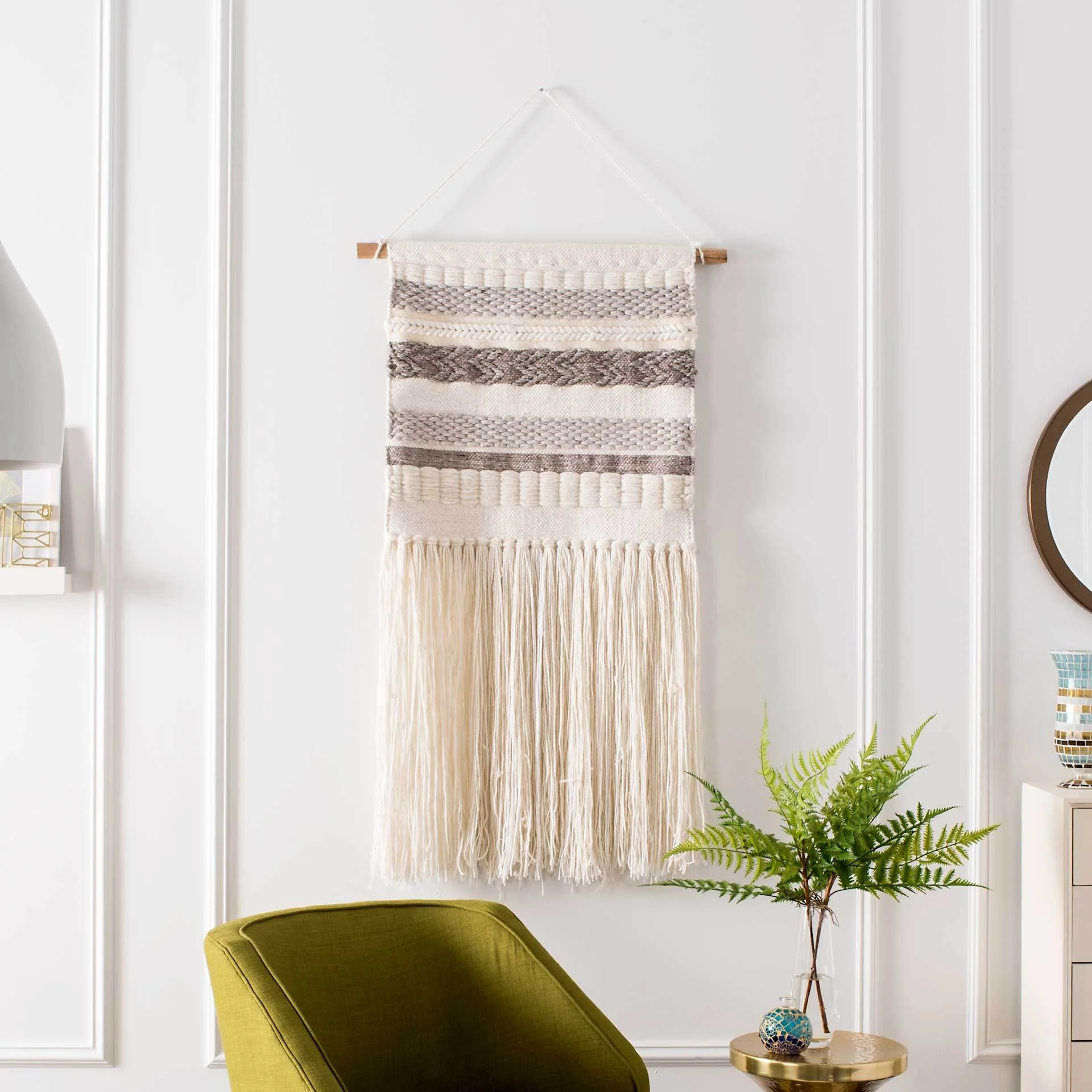 Seattle Woven Wall Art Ivory/Gray - Image 3
