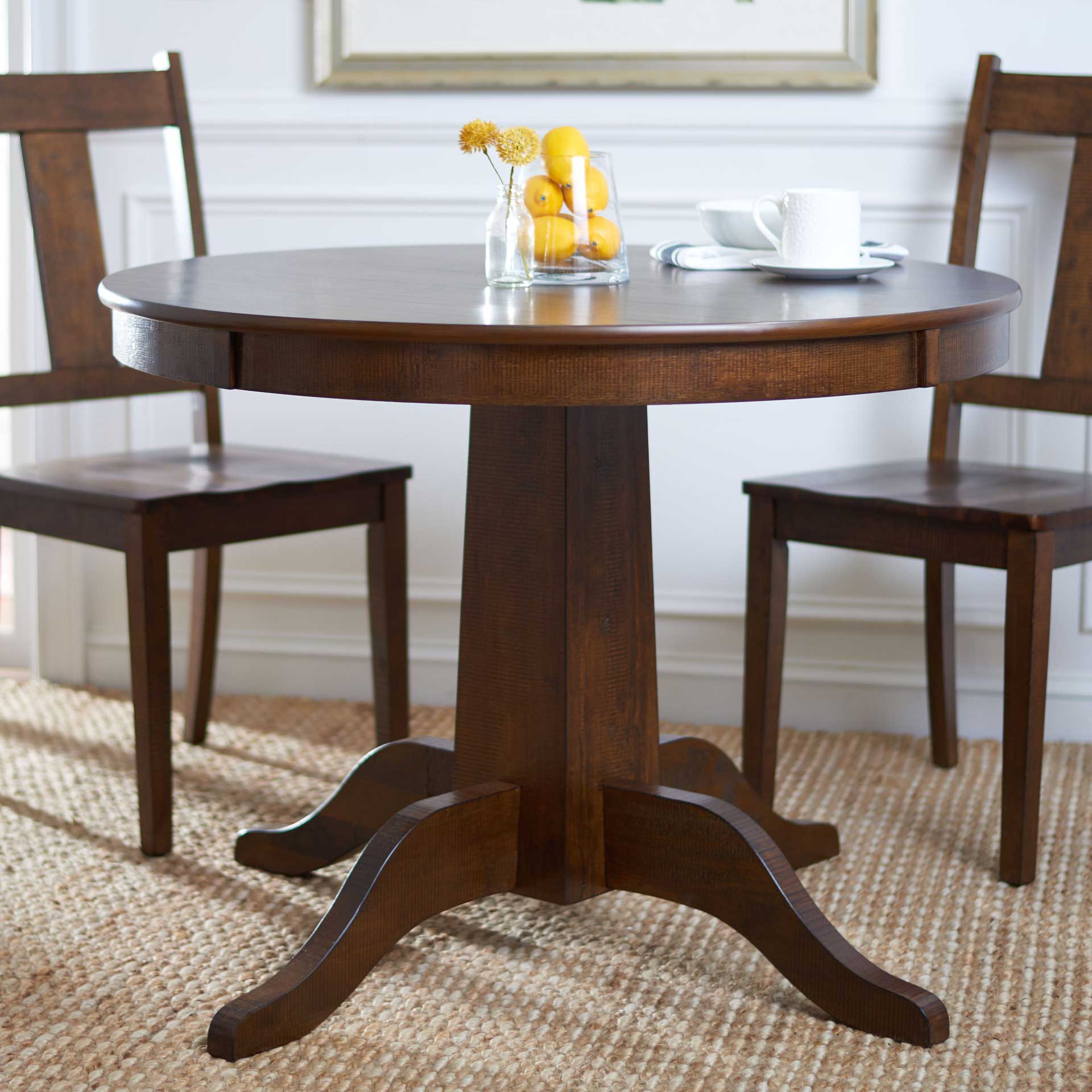 Sebastian Round Dining Table Rustic Cafe - Image 4