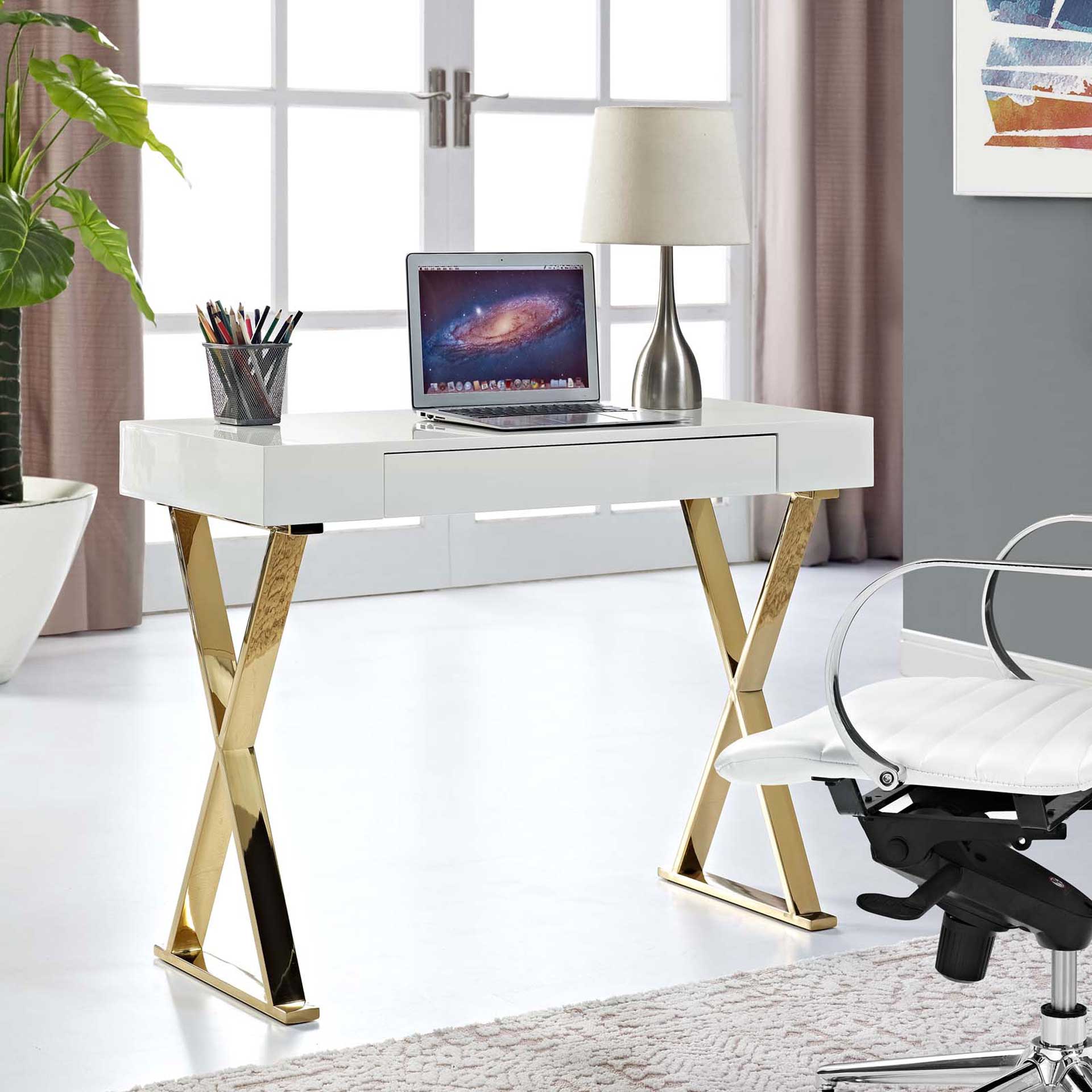 Section Console Table White/Gold - Image 4