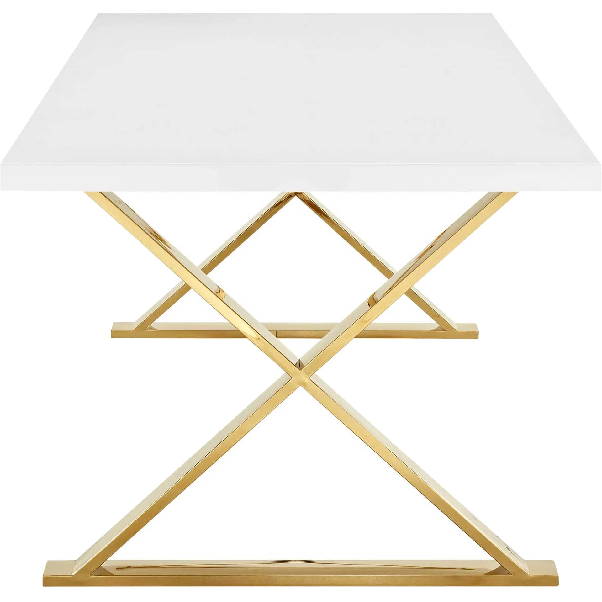 Section Dining Table White/Gold - Image 3