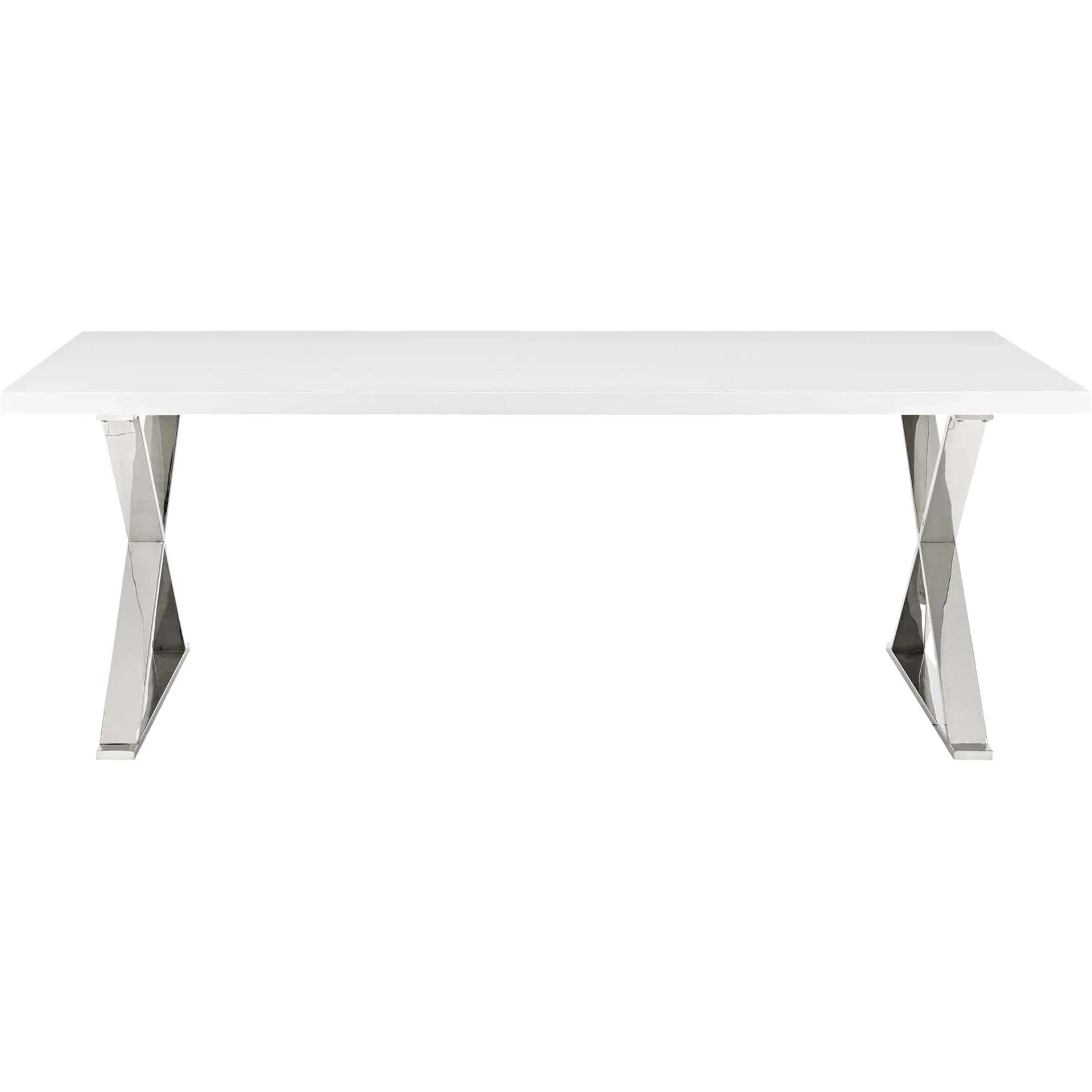 Section Dining Table White Silver - Image 2