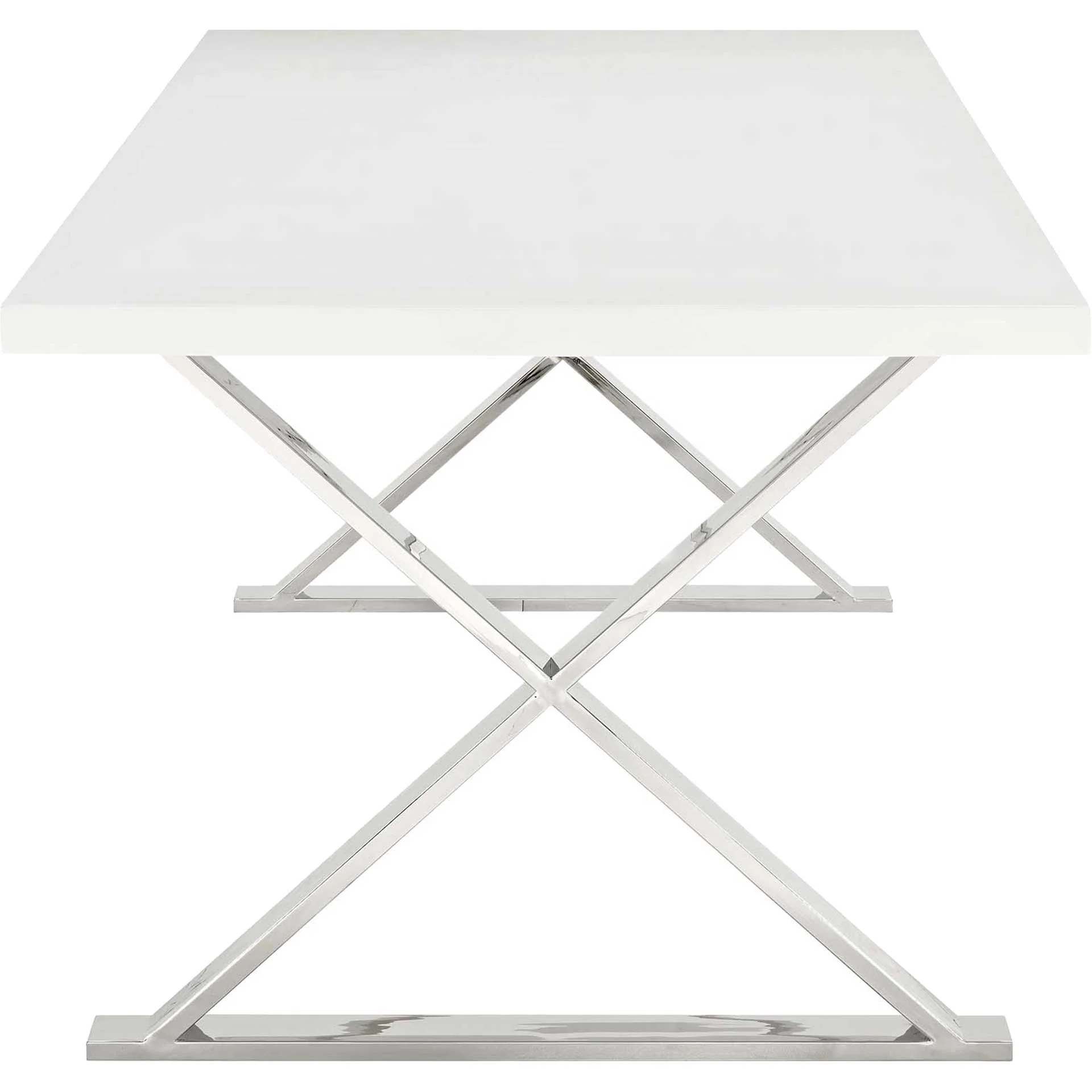 Section Dining Table White Silver - Image 3