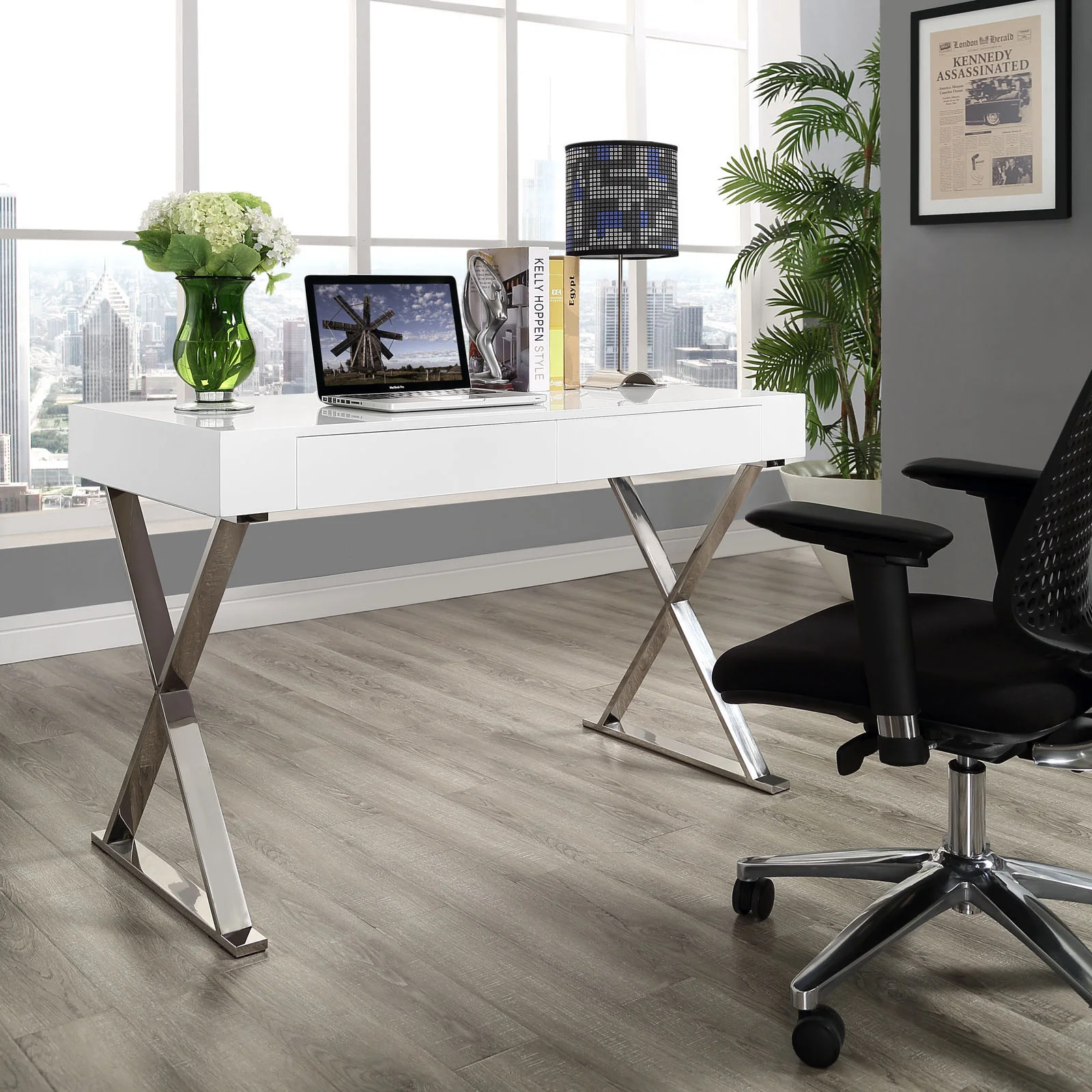 Section Office Desk White - Image 4