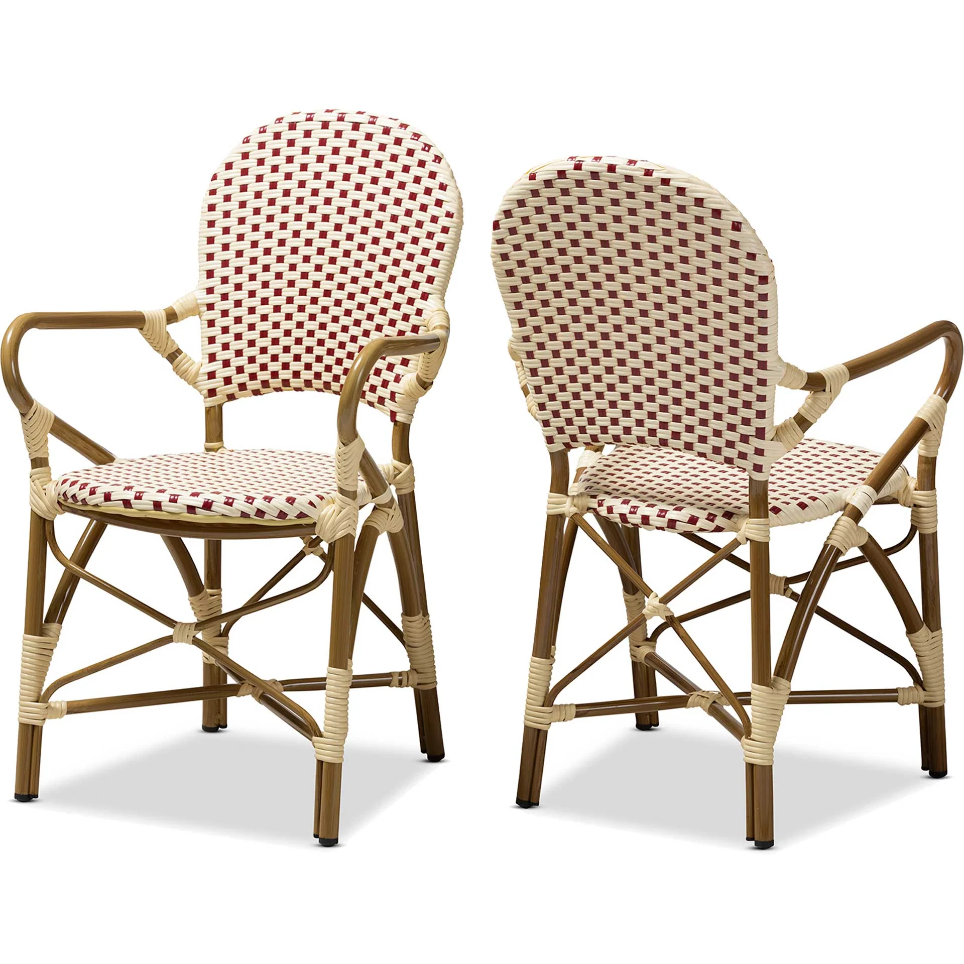 Sedra Dining Chair Beige/Red (Set of 2) - Image 2