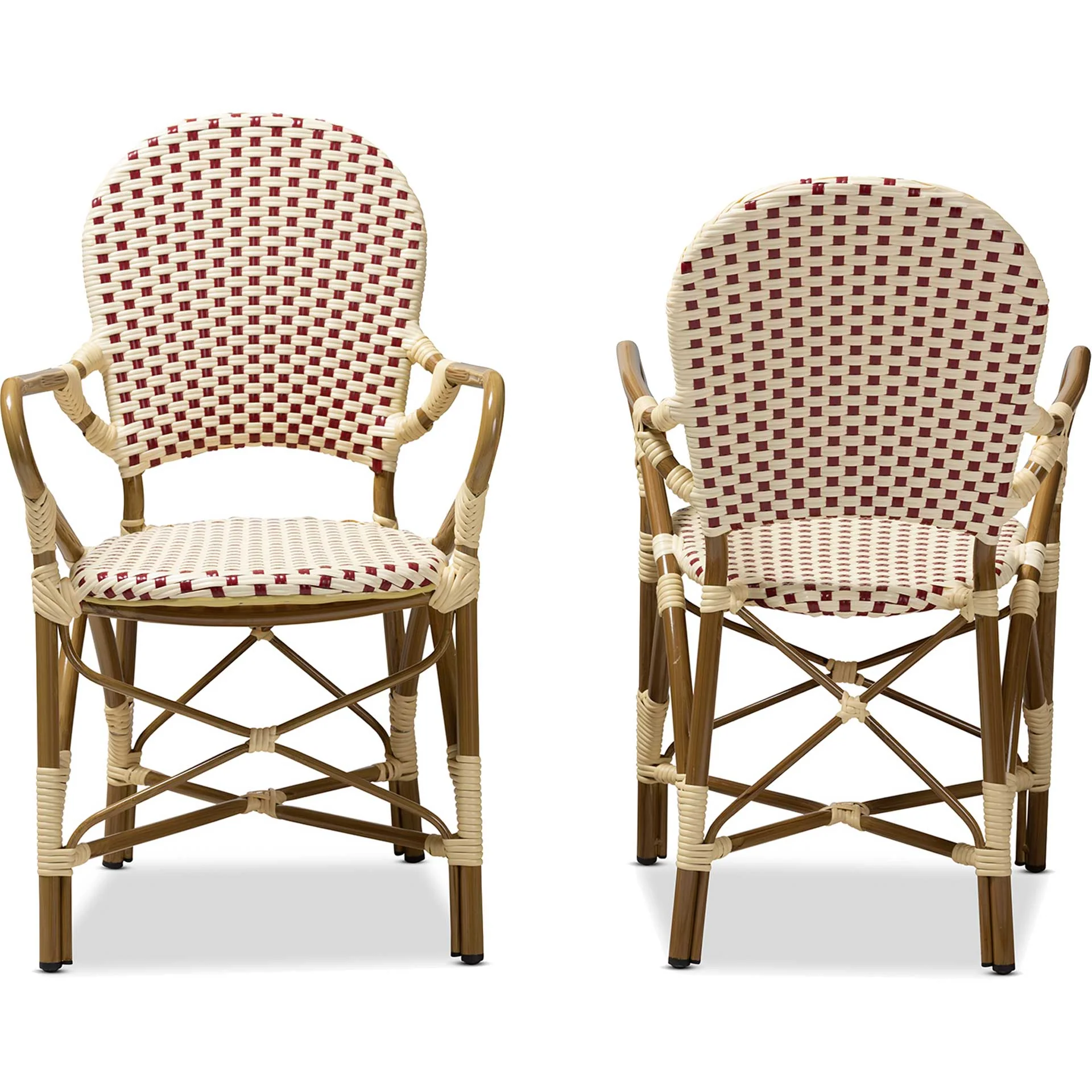 Sedra Dining Chair Beige/Red (Set of 2) - Image 3