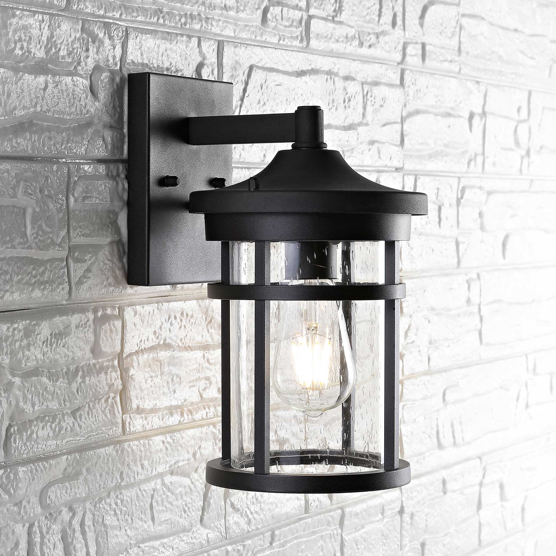 Selena Outdoor Wall Lantern Black - Image 4