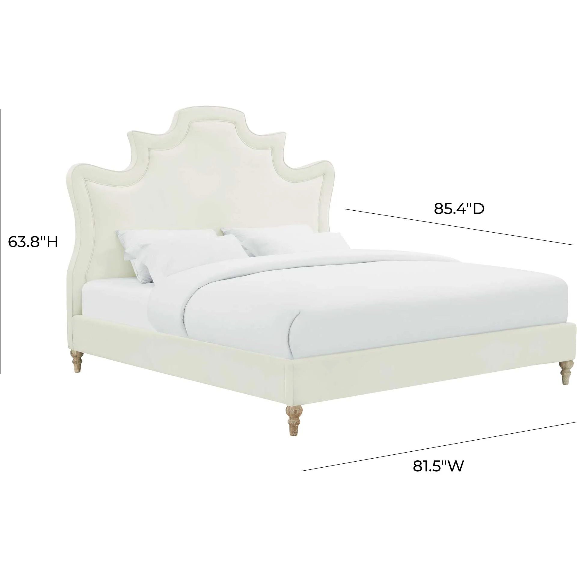 Selena Velvet Bed Cream - Image 6