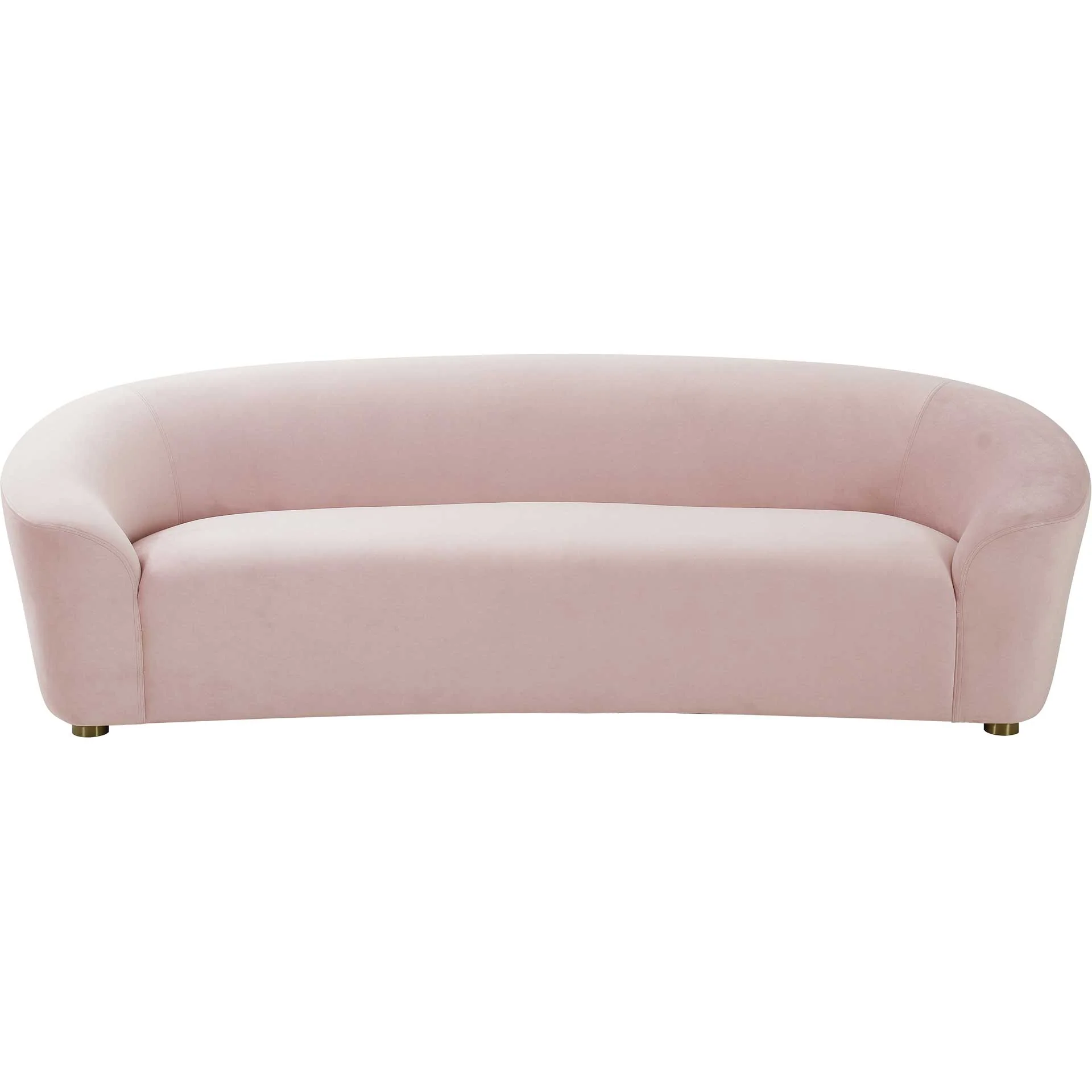 Selena Velvet Sofa Blush - Image 2