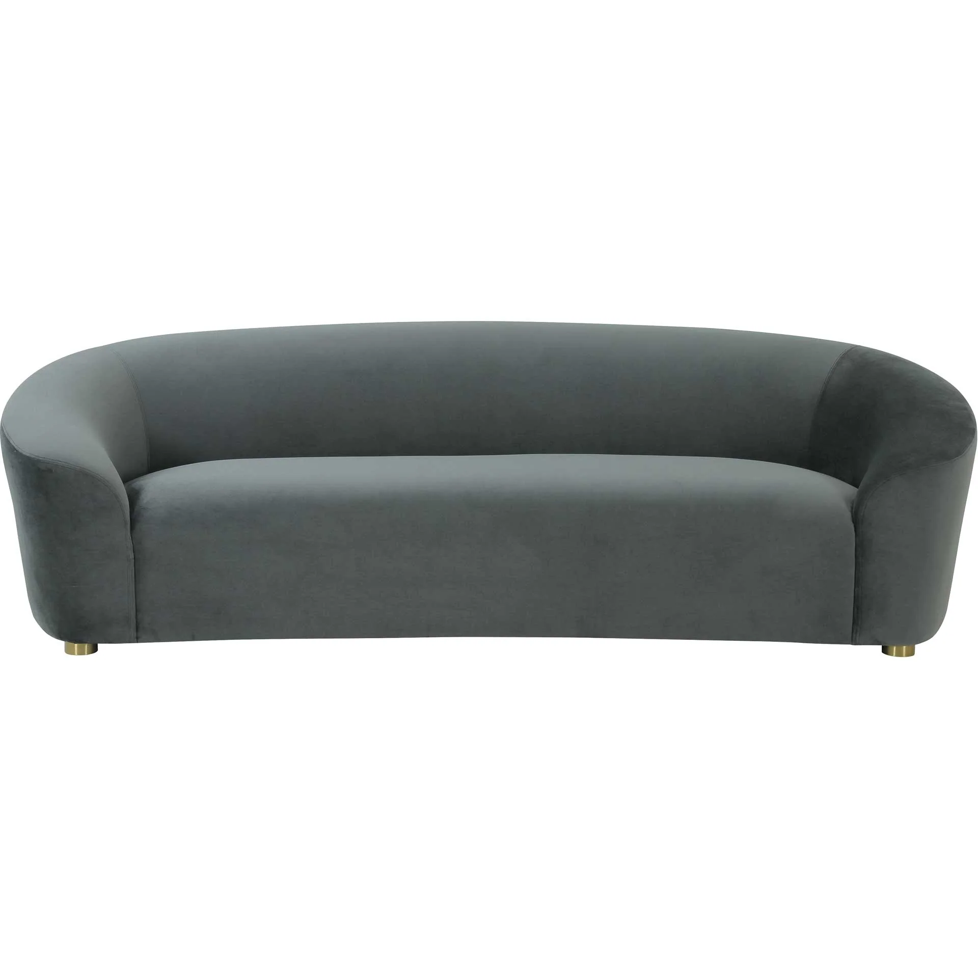 Selena Velvet Sofa Gray - Image 2
