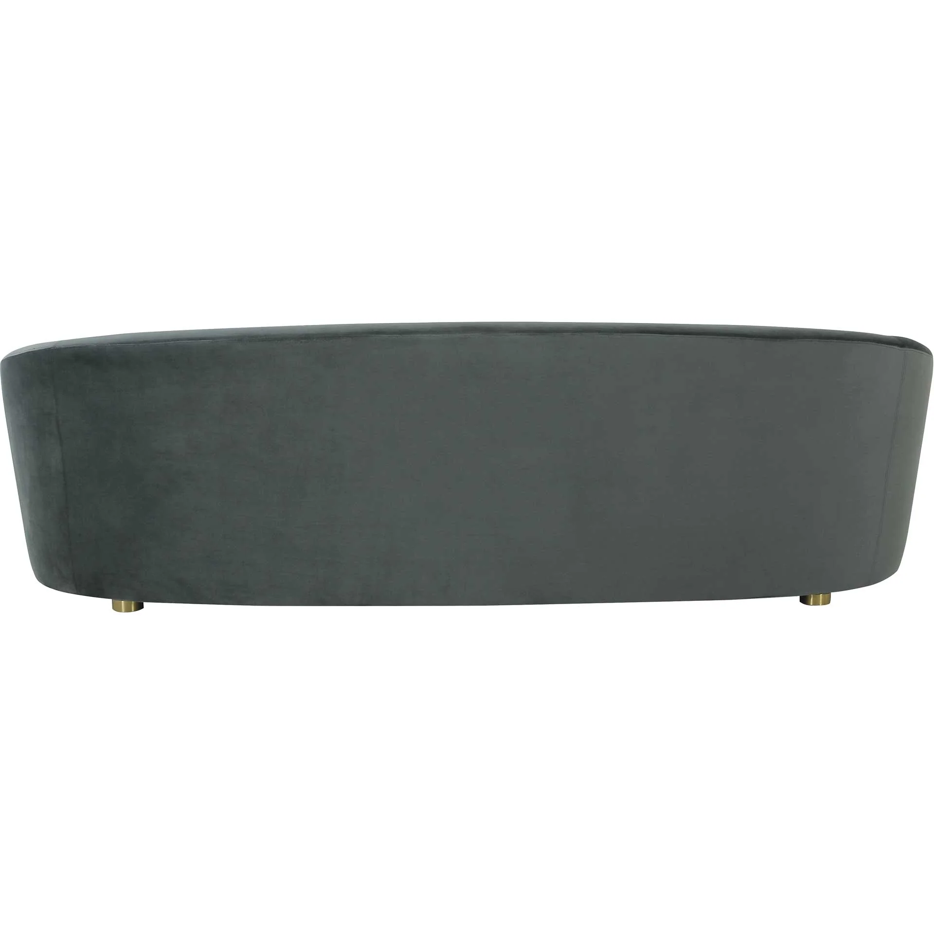 Selena Velvet Sofa Gray - Image 3