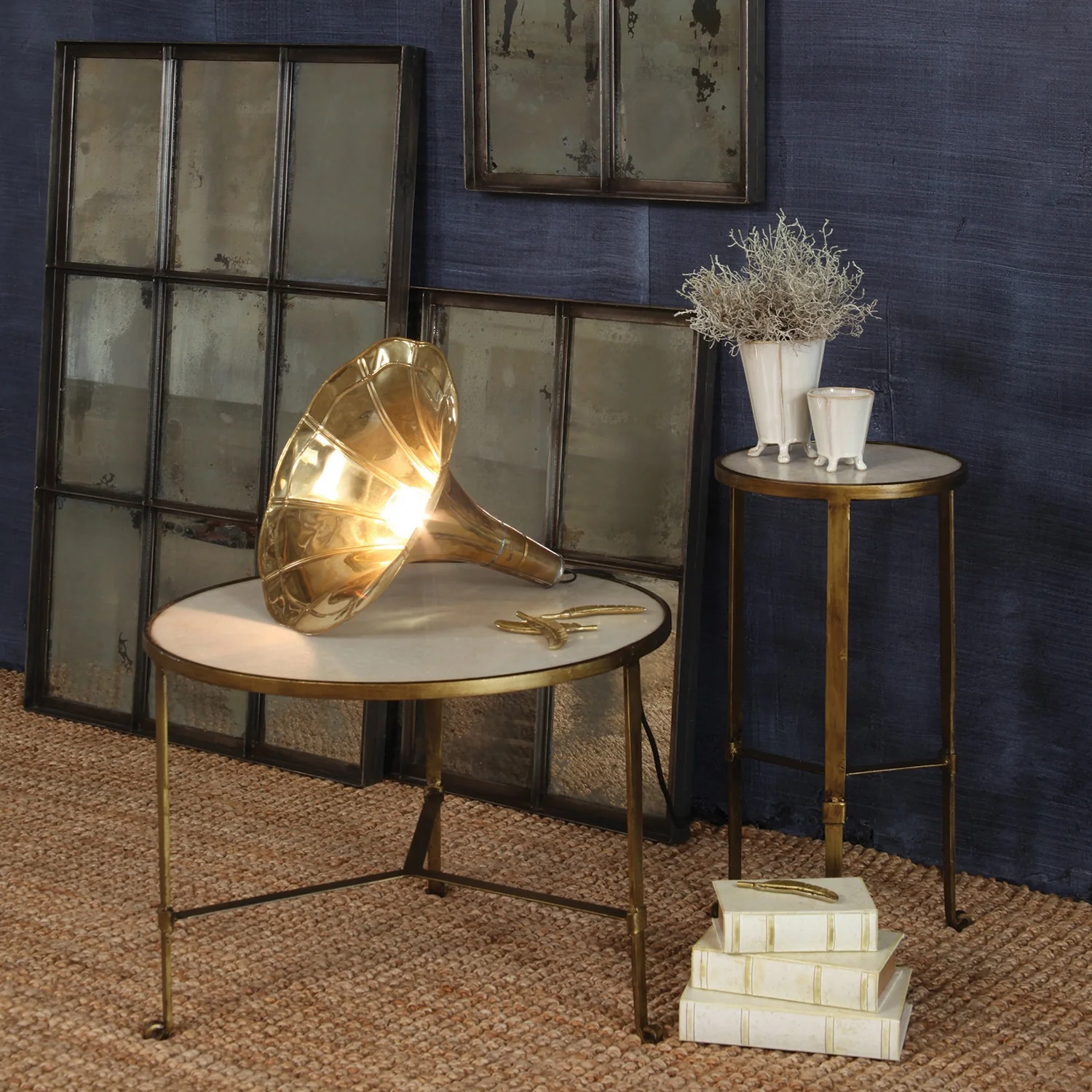 Seraph Iron & Stone Side Table - Image 3