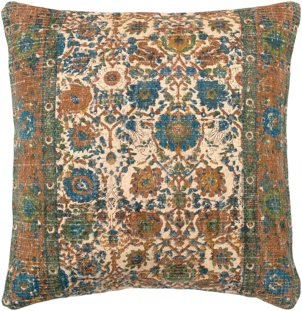 Shadi Khaki/Black/Bright Orange Pillow - Image 2