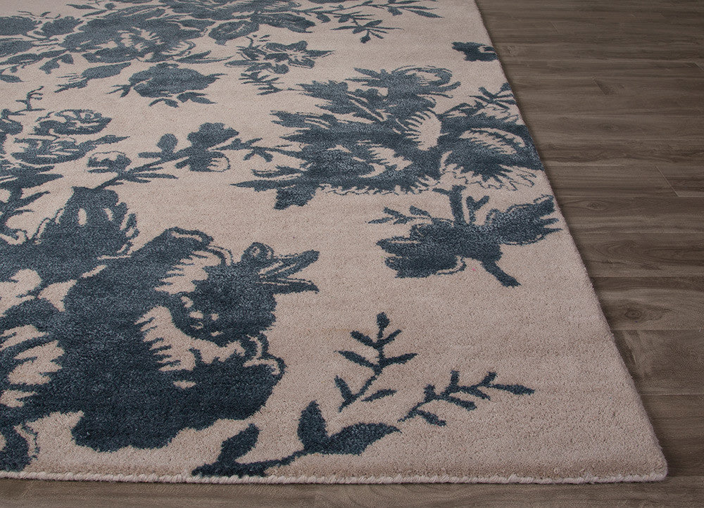 Shadow Dora Oyster Gray/Mallard Blue Area Rug - Image 3