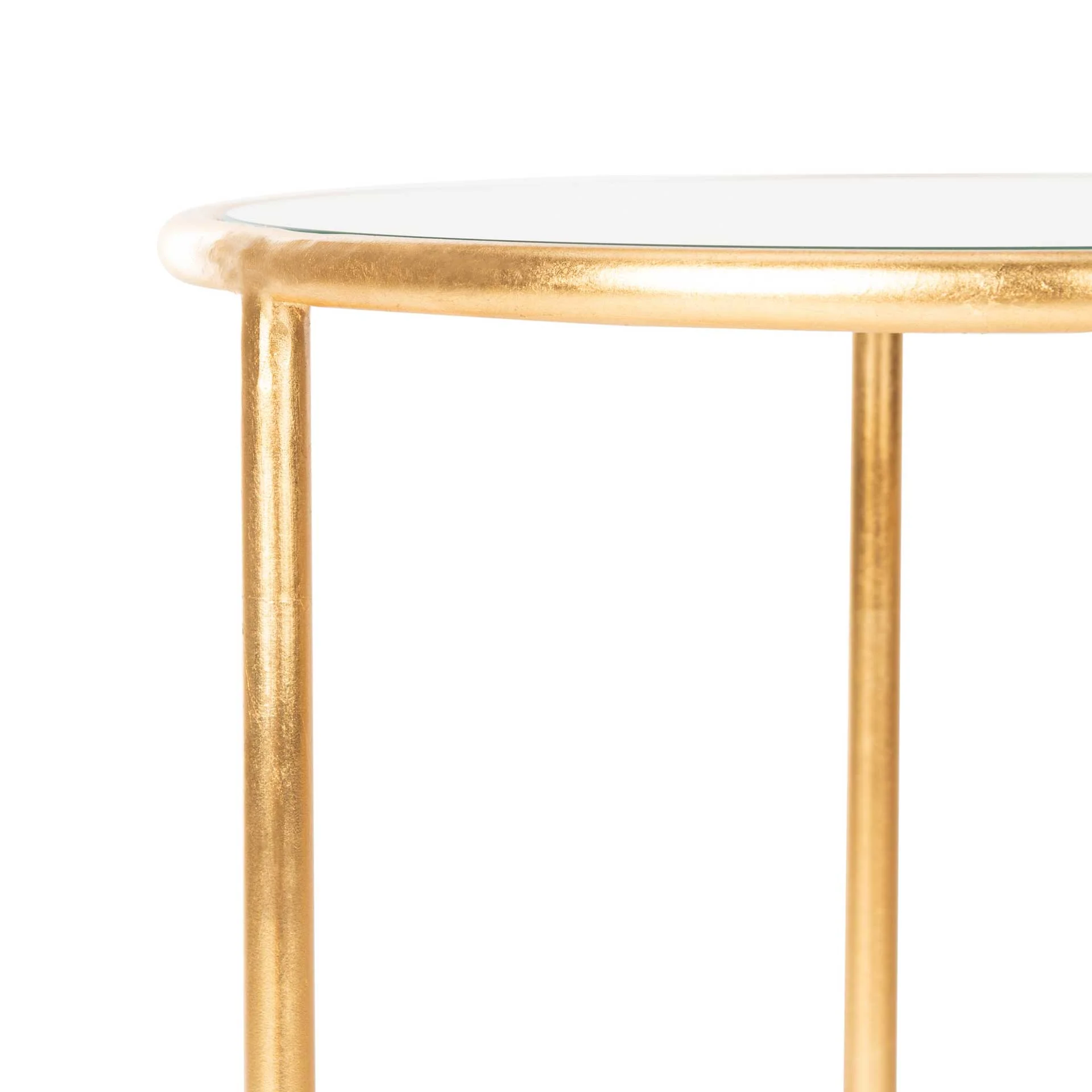 Shaikha Glass Top Accent Table Gold - Image 4