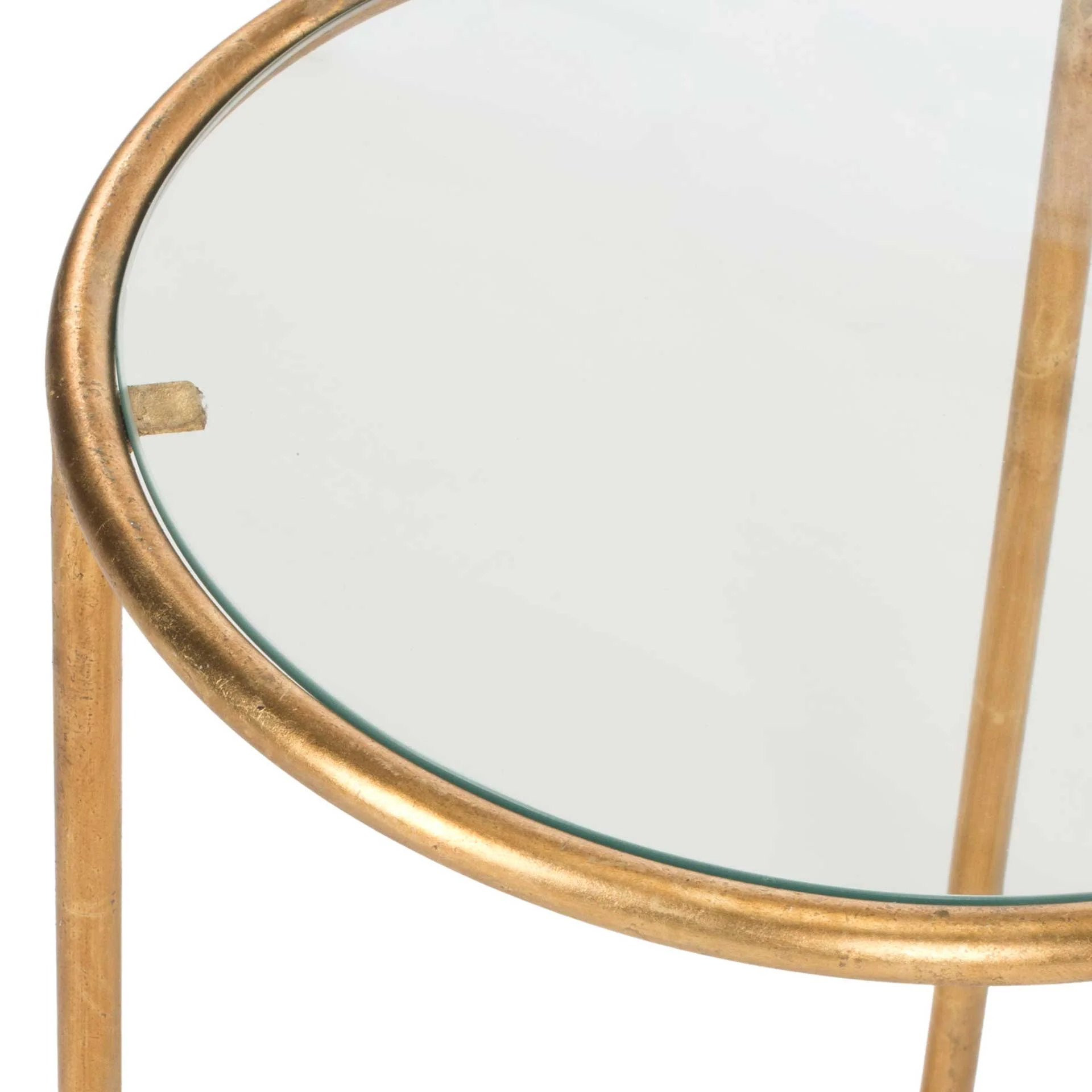 Shaikha Glass Top Accent Table Gold/Clear - Image 2