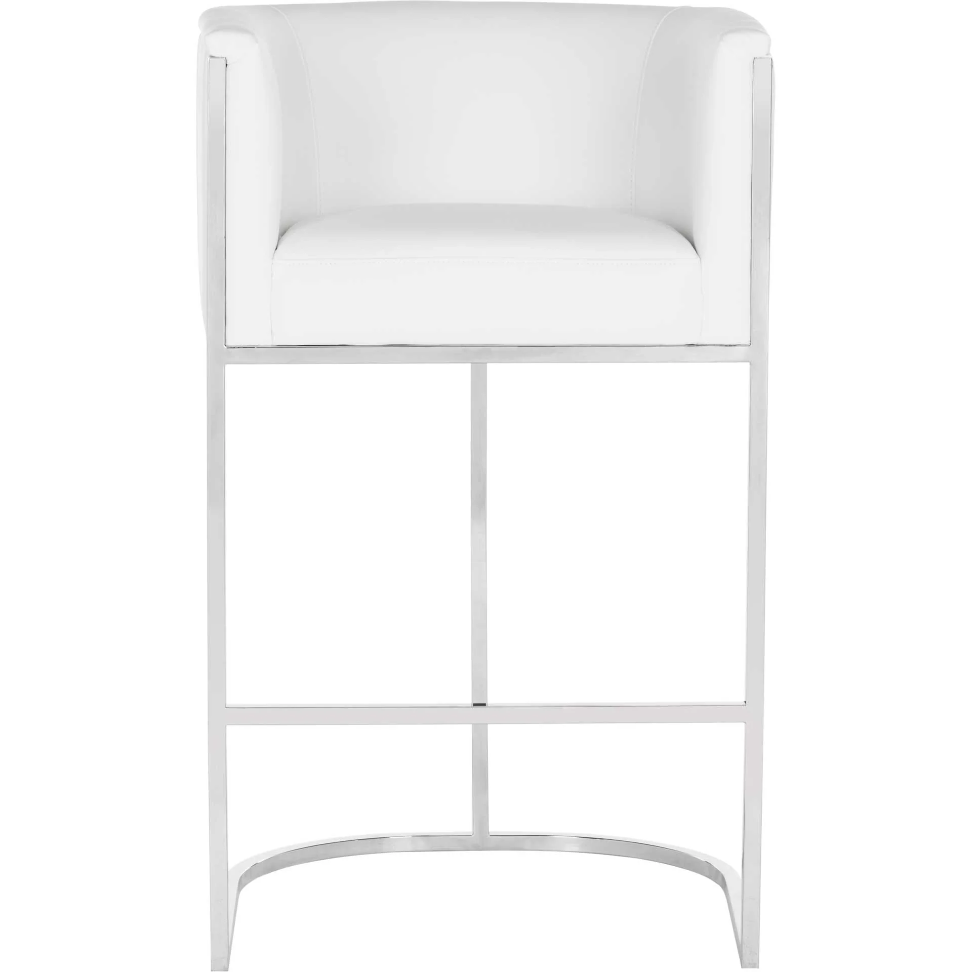 Shanara Leather Bar Stool White - Image 2
